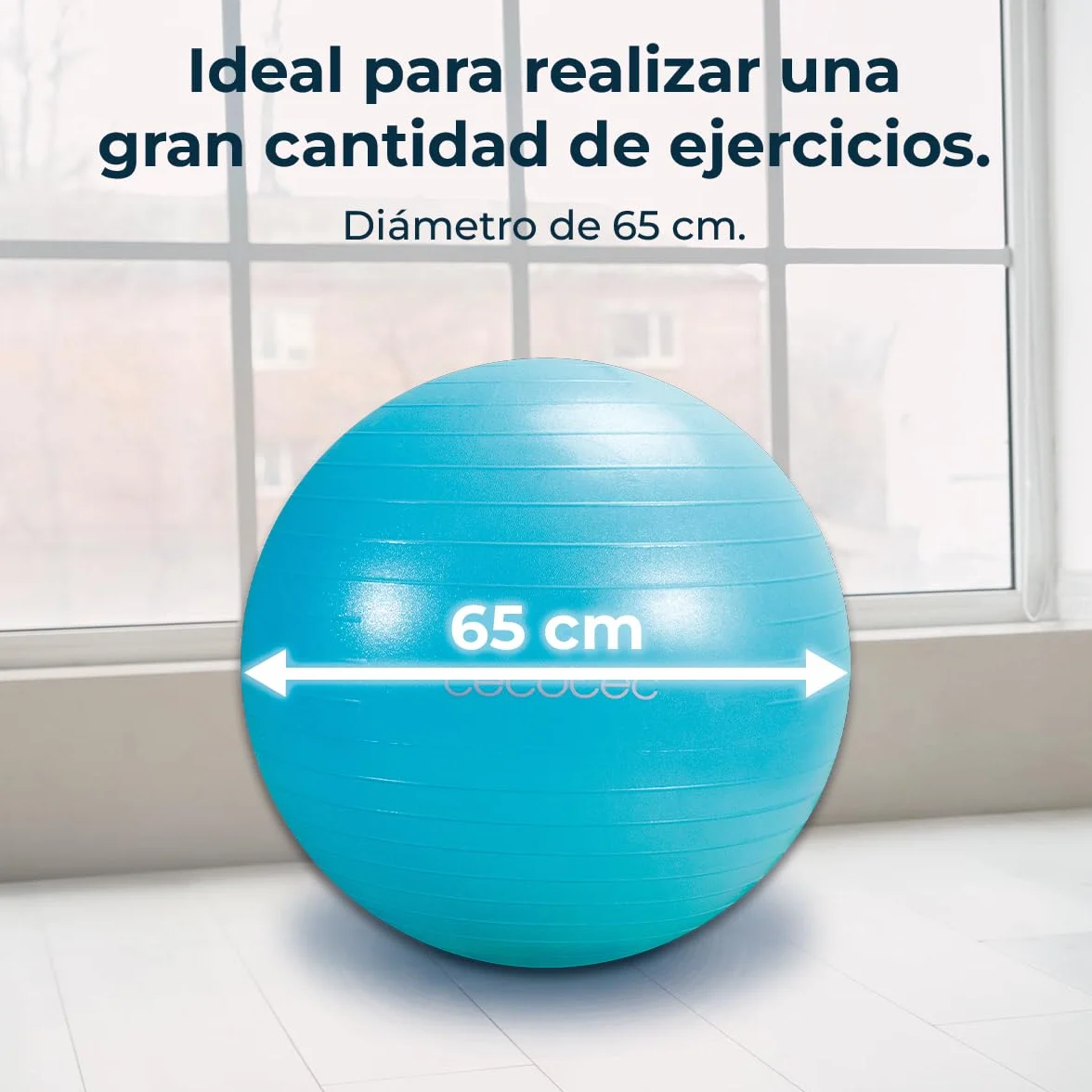 Cecotec Fitball DrumFit 65 Piłka do Pilates Fitness 65 cm Maksymalne Obciążenie 200 kg
