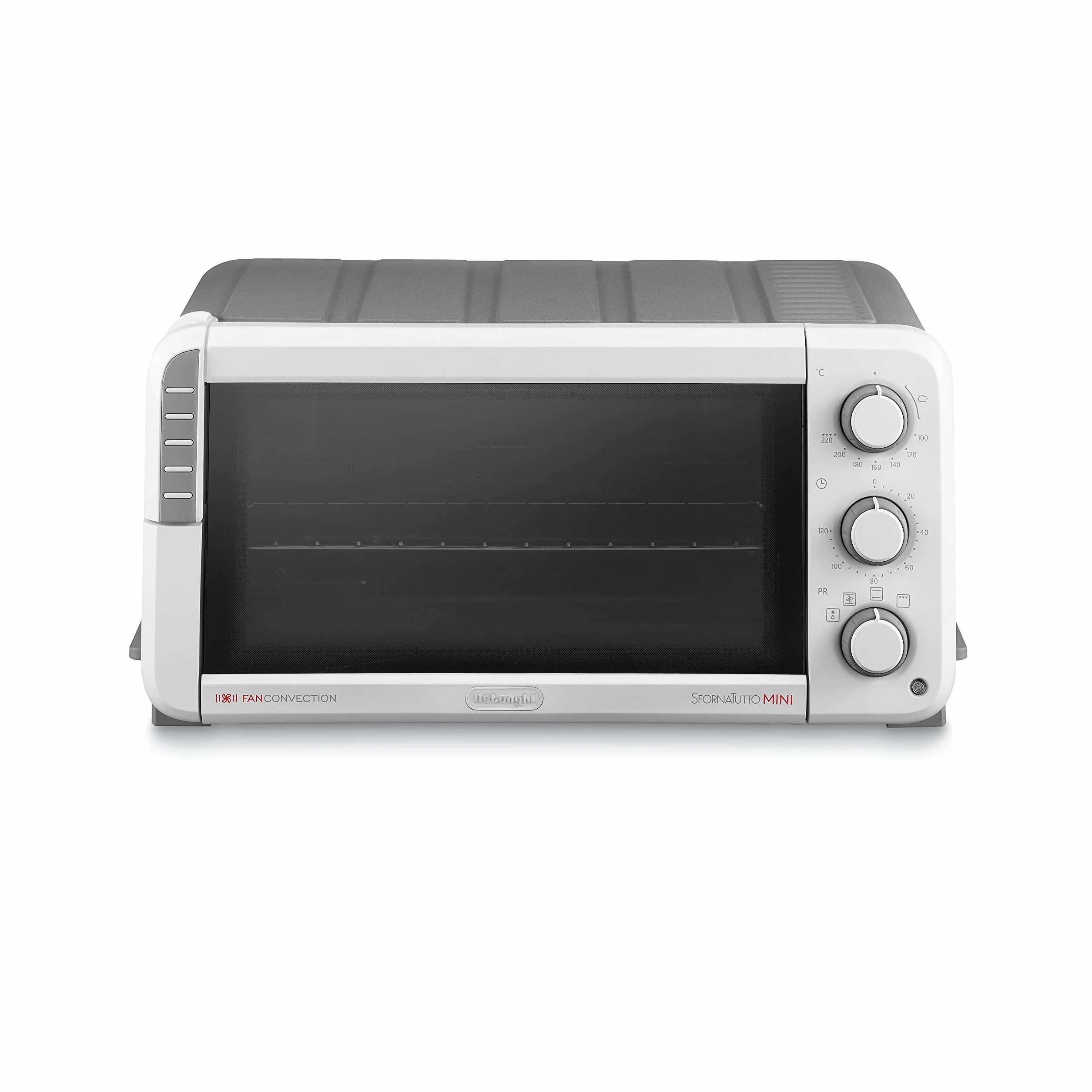 DELONGHI EO12512.WG Sfornatutto Mini, 1400 W, 12 litros, plástico, blanco / negro