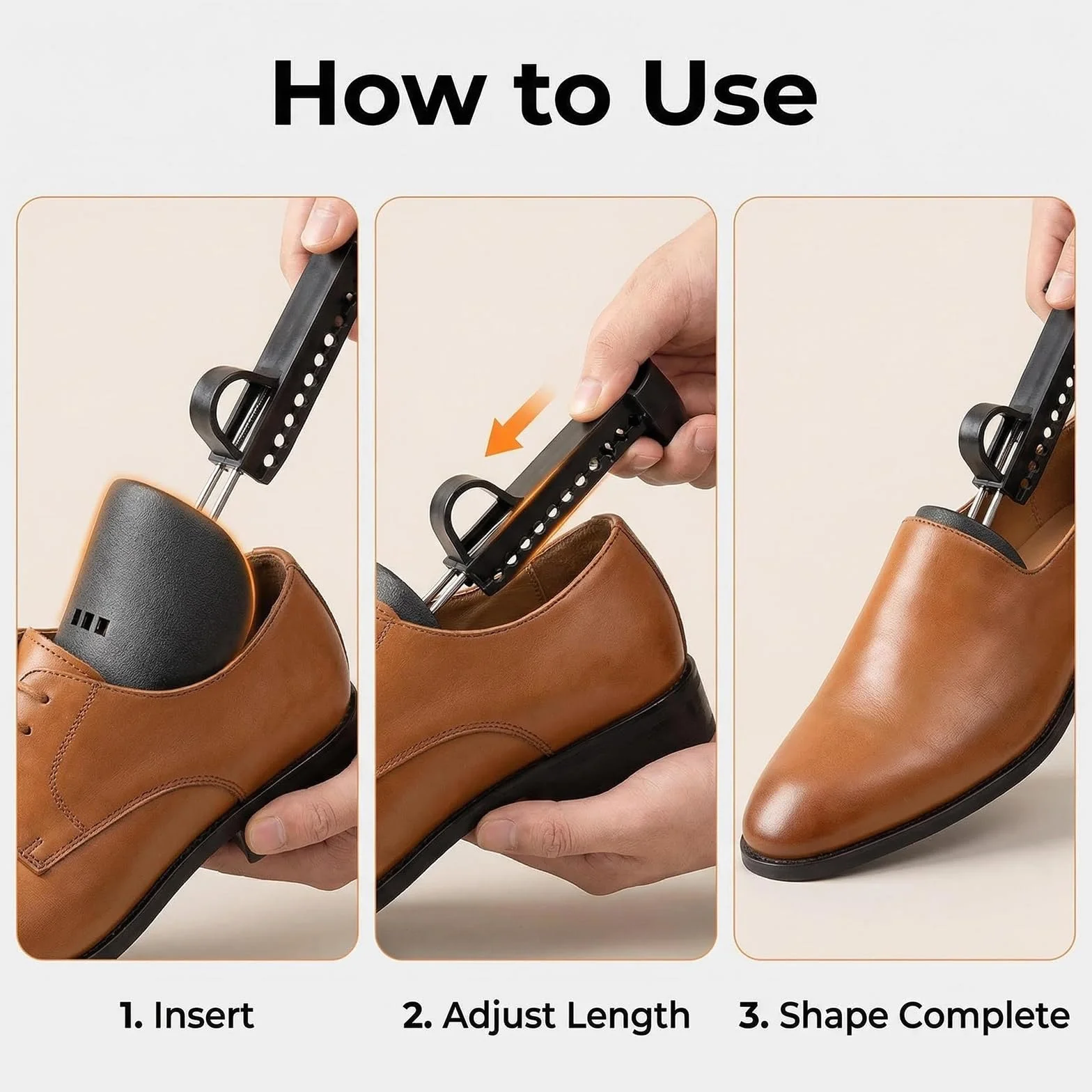 2 pares plástico de longitud ajustable para hombre zapatos de árbol zapatero soporte para botas soporte práctico para zapatos con bobina de resorte de tensión para la mayoría de los zapatos