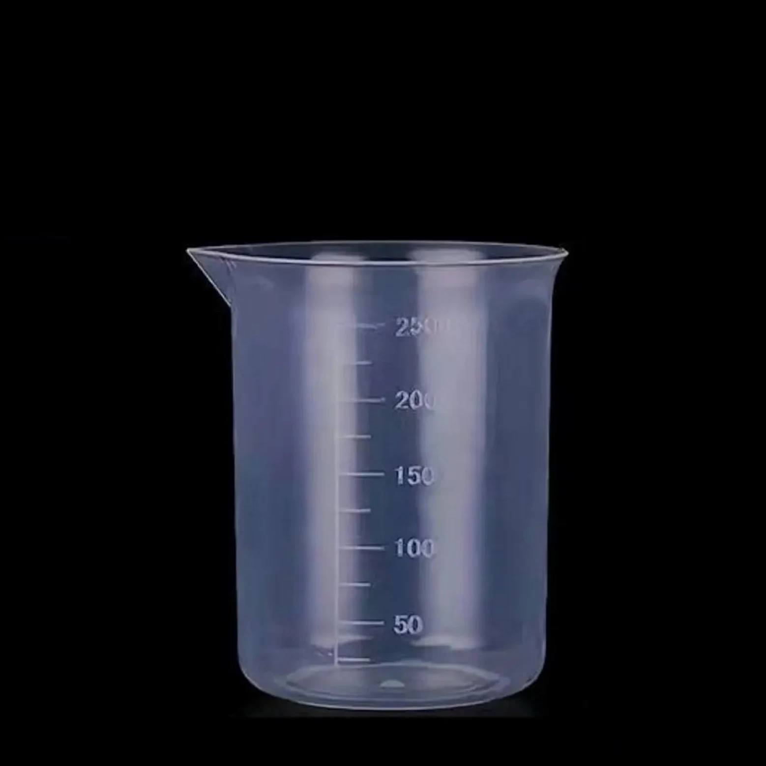 10 Pcs Lightweight Transparent Thickened For Kitchen Laboratory Test Plastic Beaker Graduated Cylinder Mixing Cups Measuring Cup Para Cocina Laboratorio(250ml)