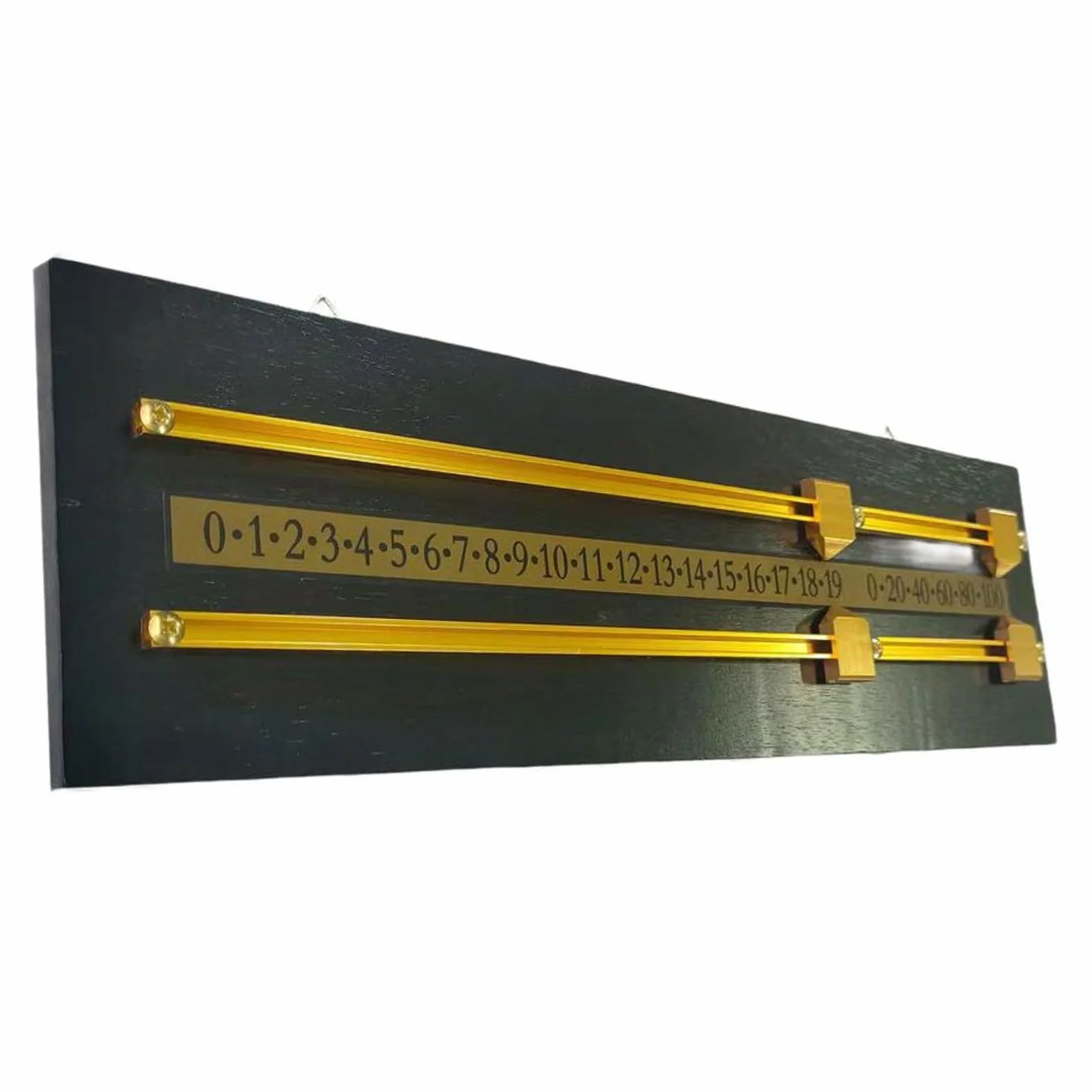Madera maciza Billar Marcador 45x15x1cm Manual Slide Counter Pool Snooker Negro