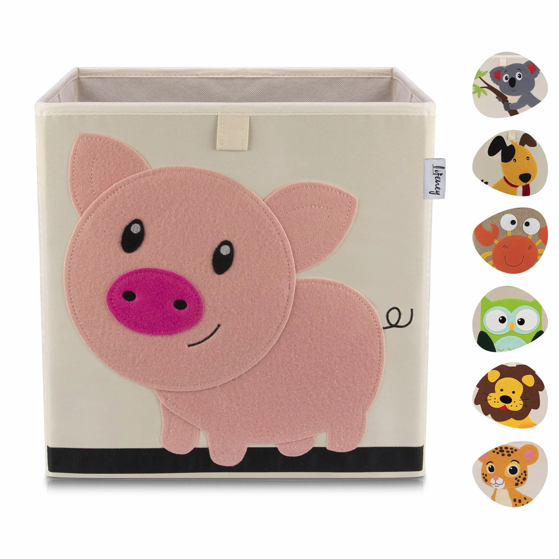 Caja de almacenamiento infantil cerdo claro