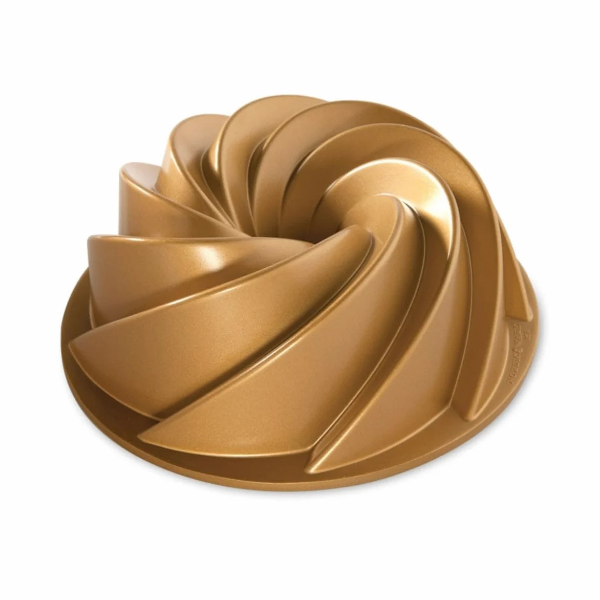 Nordic Ware Platinum Collection Heritage - Molde para bizcocho, Aluminio, Dorado, Talla única