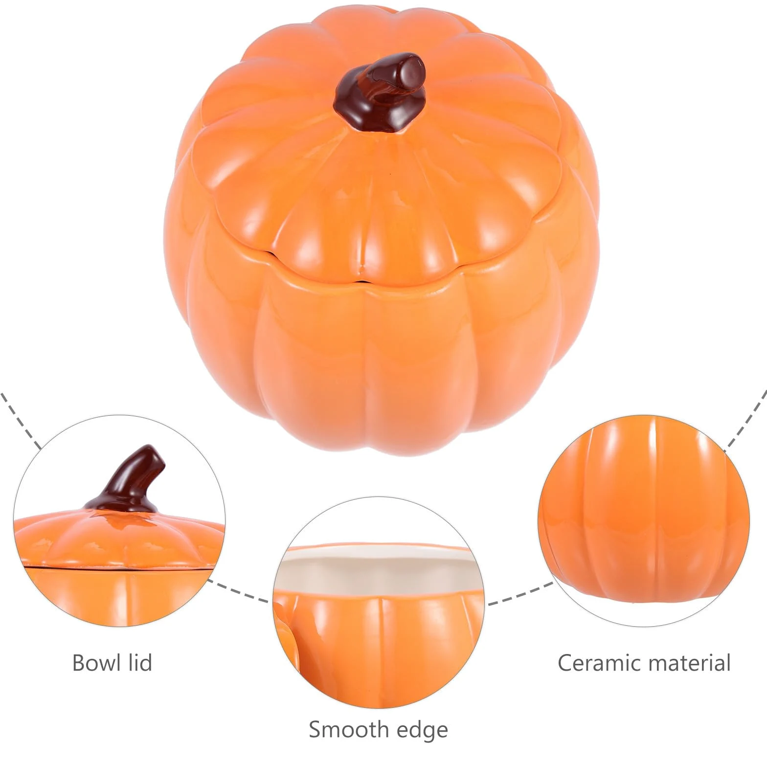 Tazón Cerámica de Sopa Naranja Tapa 1800ml de Calabaza | Decoracion Otono, Tarro Tapa, Calabaza para Decorar, Artículos para Fiestas