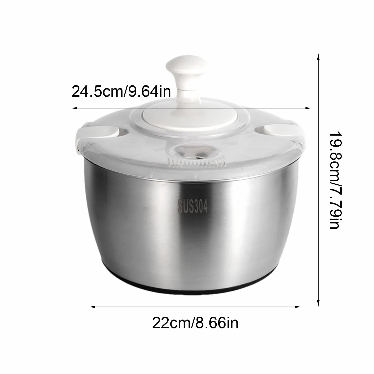 y centrifugadora de lechuga,Secadora de frutas | Girador de verduras para | ensalada,Secador de lechuga, de frutas, de verduras con mango giratorio, de ensaladas de acero inoxidable, utensilios de coci