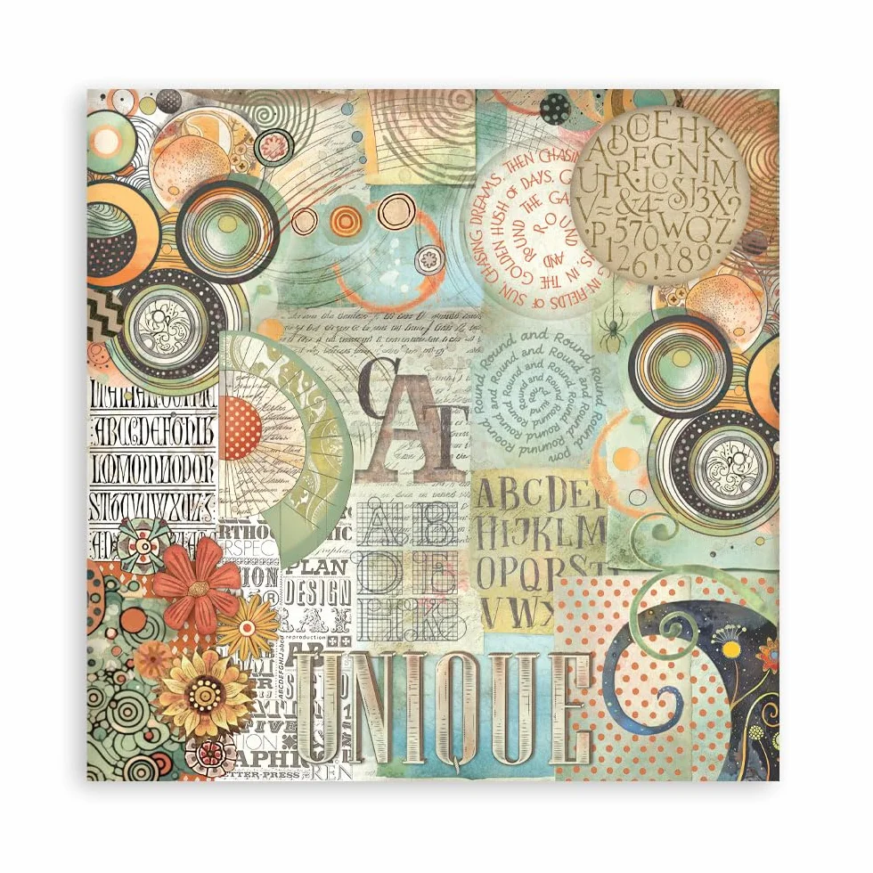 Stamperia - Scrapbook Paper Pad for Scrapbooking, Albums, Card Making, Bullet Journalling and More, Acid Free, Double-Sided, Perfect for Hobbies, Crafts, and Gifting (Furry Friends) (20.3 x 20.3cm)