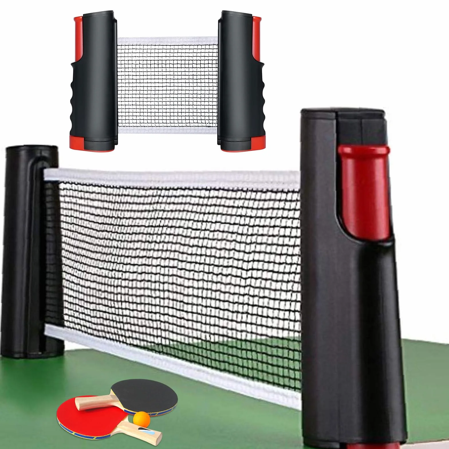 Red de Ping Pong Retráctil Portátil Ajustable Extensible para Mesa Tenis