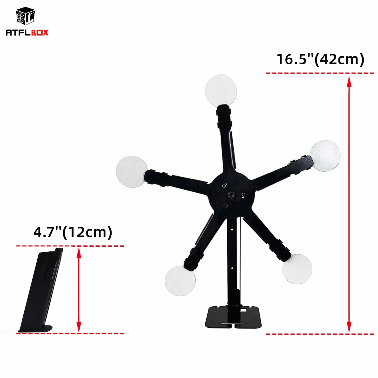 Atflbox Metal Shooting Frame with 5 Steel Plates for 177 Airsoft BB