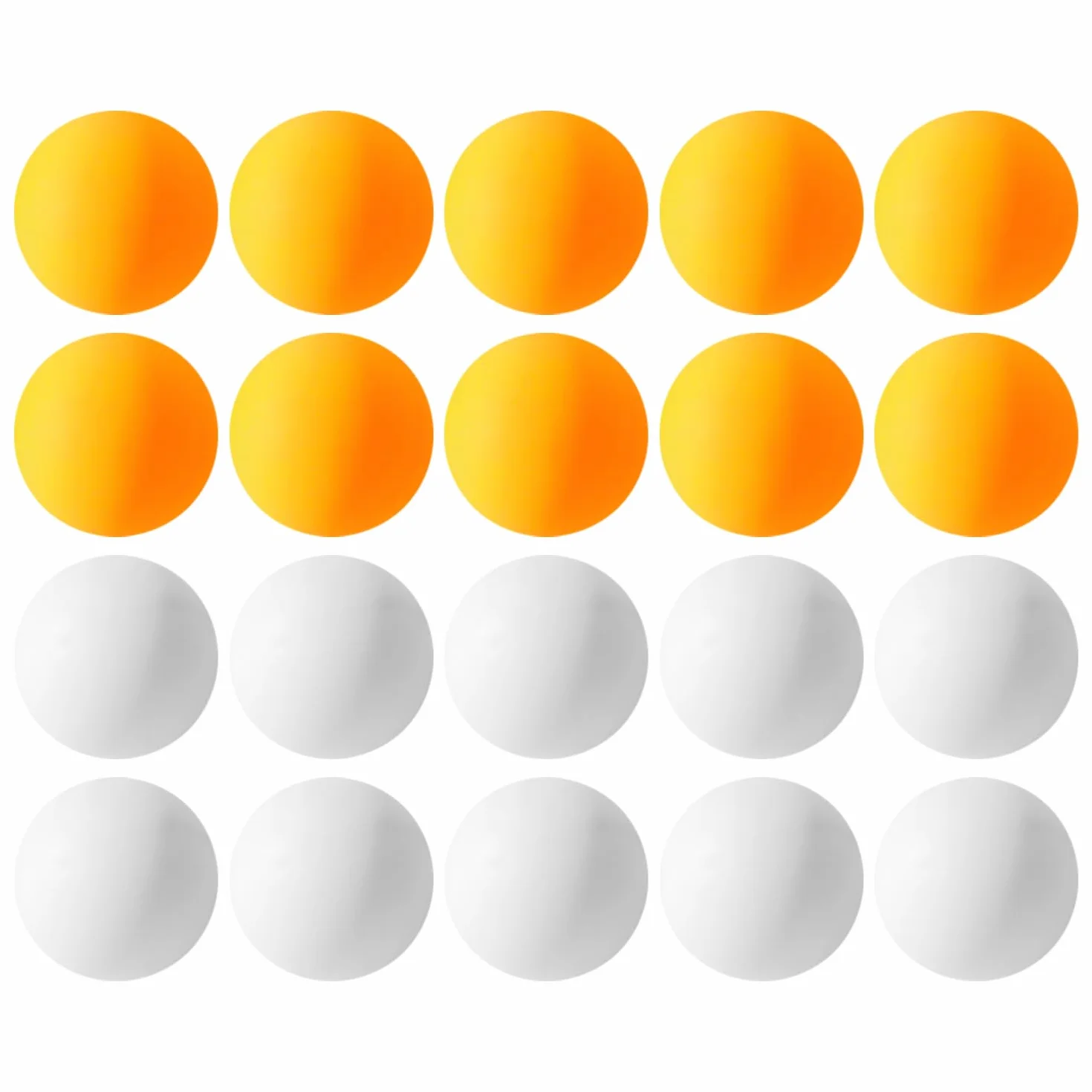 Pack de 20 Pelotas de Tenis de Mesa de Plástico Duraderas