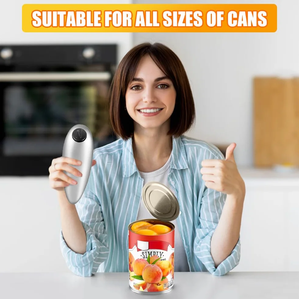 Abrelatas Eléctricas - Abrelatas de Conservas y Abrelatas Automáticas, Ideal para latas y frascos, Perfecto para la cocina