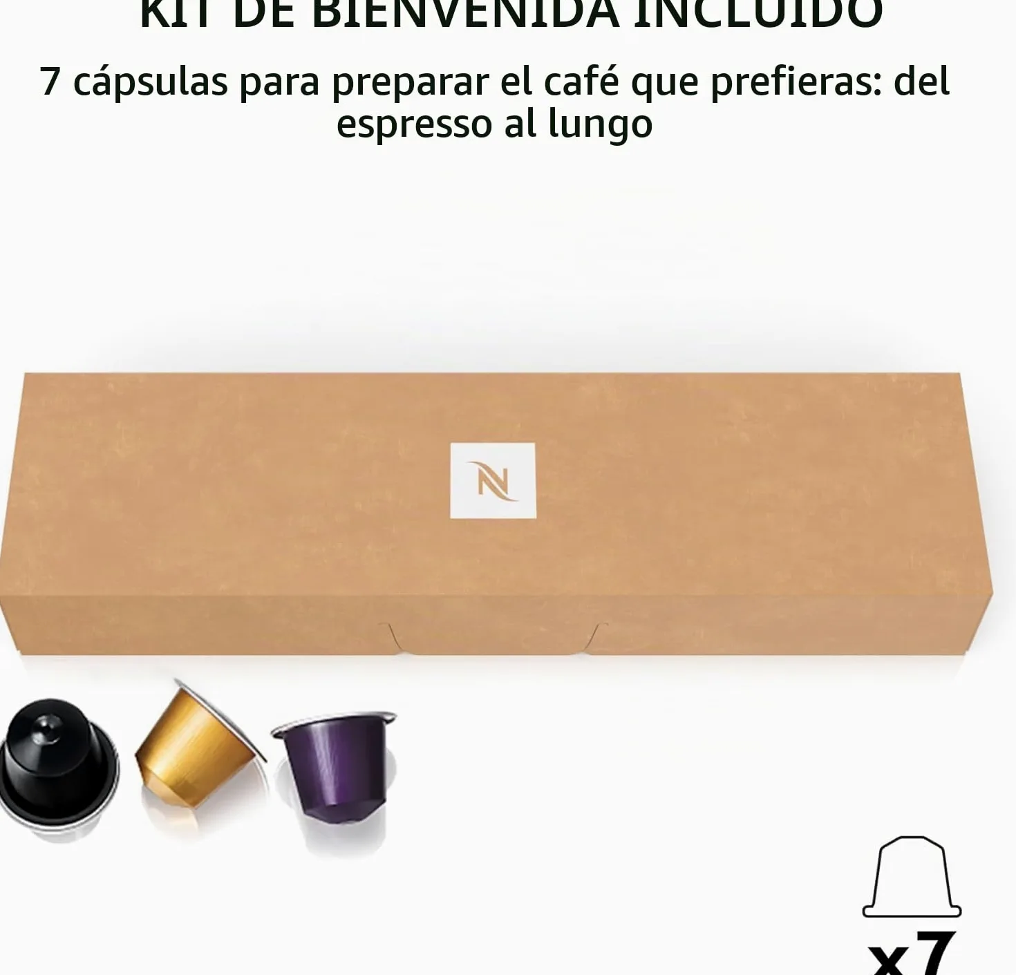 Nespresso Essenza Mini EN85.B, Cafetera De'Longhi, Sistema Cápsula Original, Depósito de agua 0,6L, Negro con 20 Cápsulas Original Florencia Arpeggio