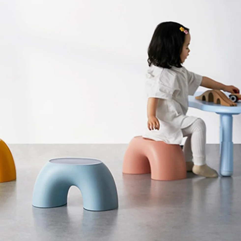Taburete Arcoíris para Niños Rosa, Muebles de Interior Sala de Estar