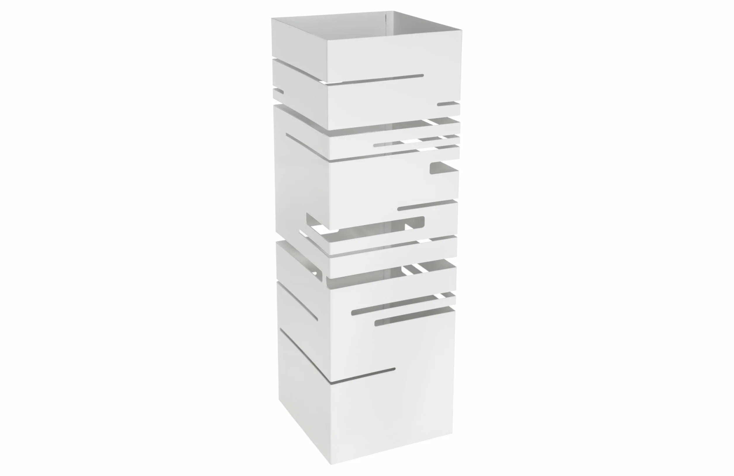 HERSIG Paraguero Metálico Blanco Diseño Lineal Elegante y Funcional para Entrada Recibidor Oficina