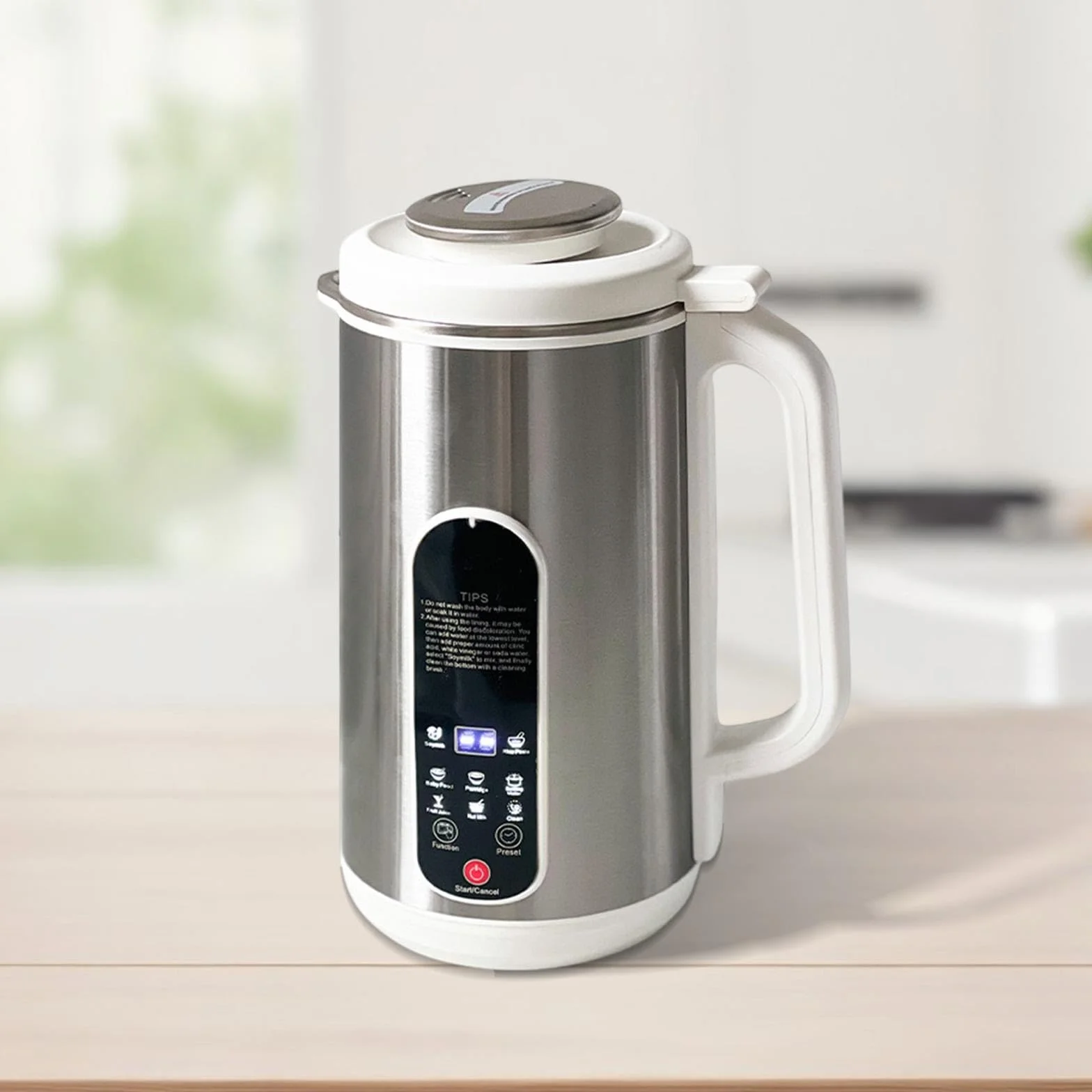 Máquina de Leche de Soja Máquina para Hacer Leche de Nueces de Acero Inoxidable Preparador Automático de Leche Vegetal Máquina Automática de Leche de Nuez