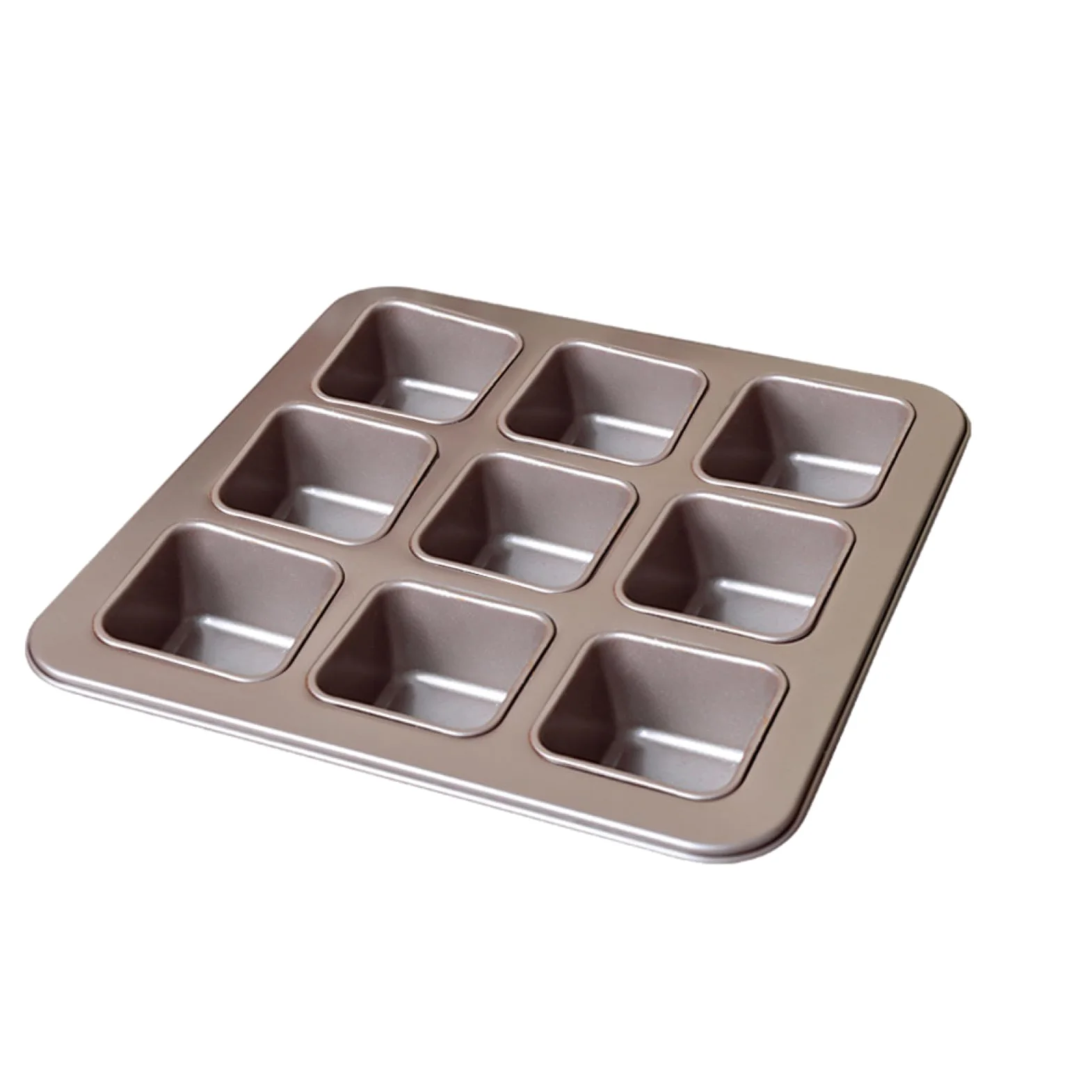 IMIKEYA Molde para Hornear Cuadrado Antiadherente de 9 Rejillas Acero al para Pasteles y Pan Utensilios de Cocina para Hornear de Usar