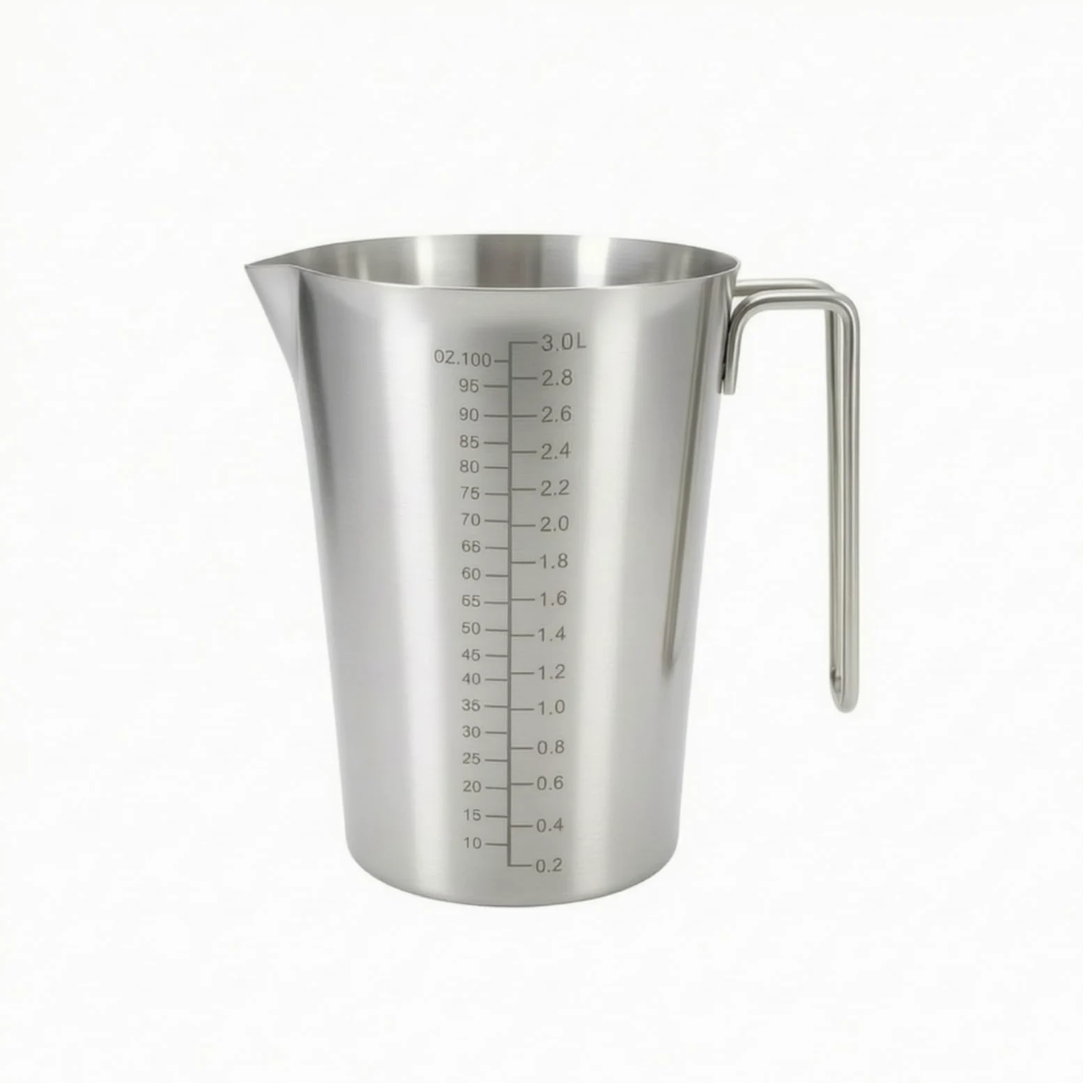 Qianly a Medidor Asa Ergonómico a Medidor Vertedor Inte Ligero Vaso Medidor Marcas Graduadas para Cafetería, 3L