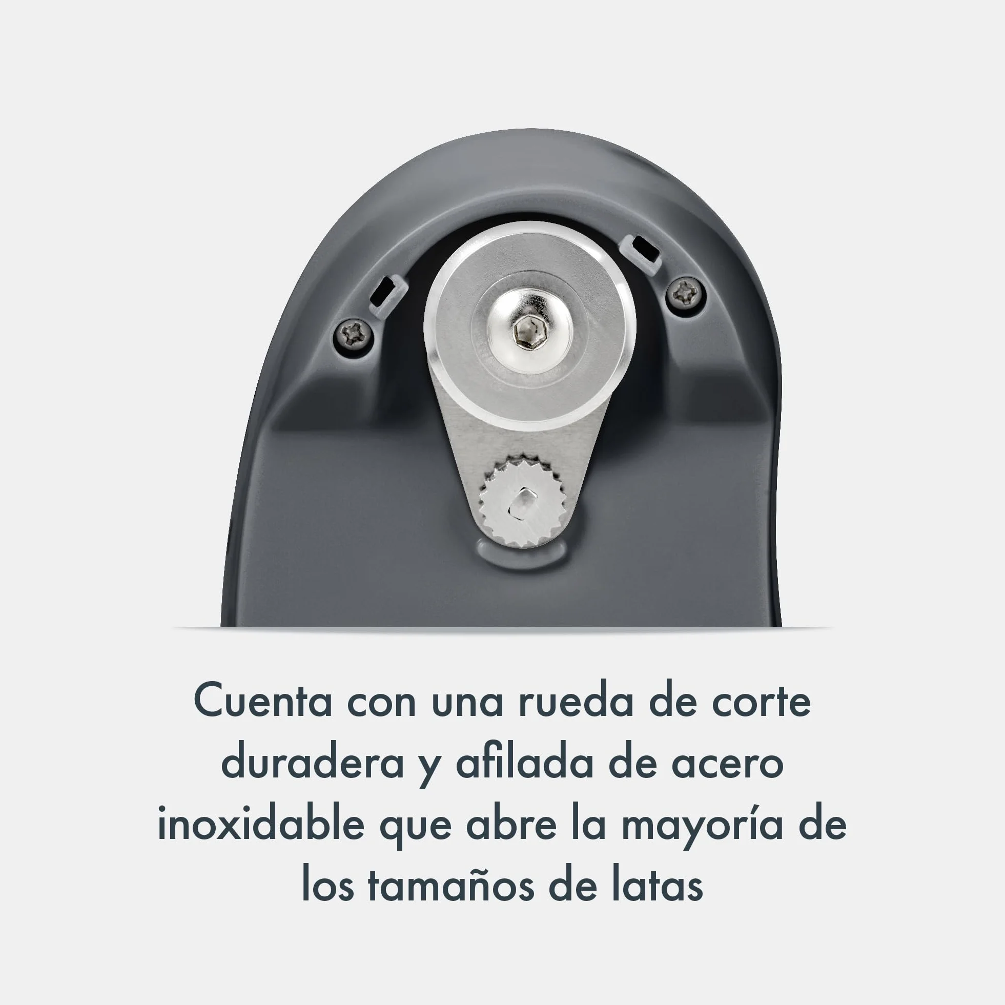 Culinare Abrelatas Electrónico One Touch, Gris, Plástico/acero Inoxidable, Abrelatas Automático, Funciona Con Pilas/uso Manos Libres/Extracción Magnética de Tapa, Pilas No Incluidas