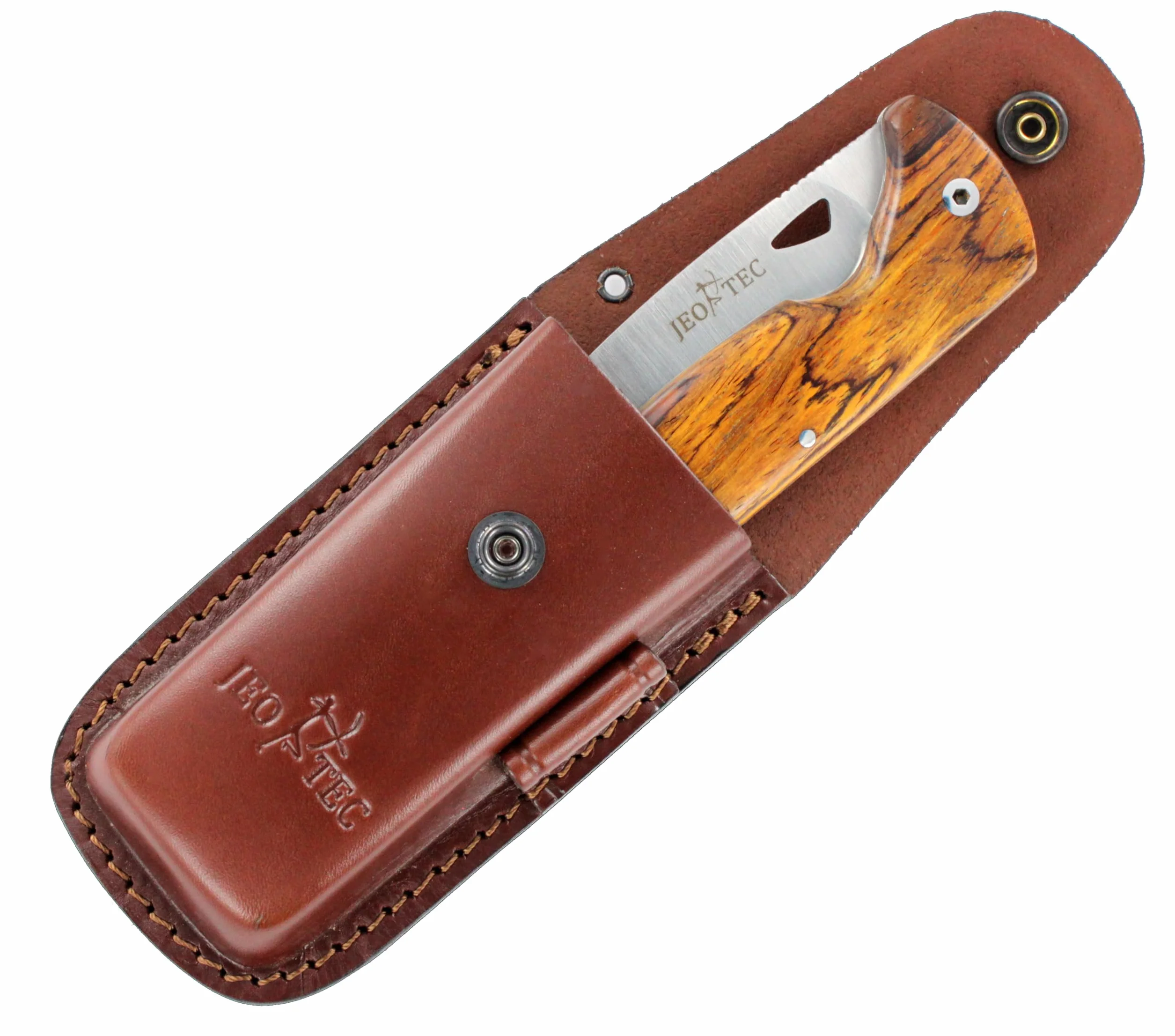 JEO-TEC Nº47 Navaja de supervivencia caza monte bushcraft Acero MOVA 58 Funda Fabricado en España
