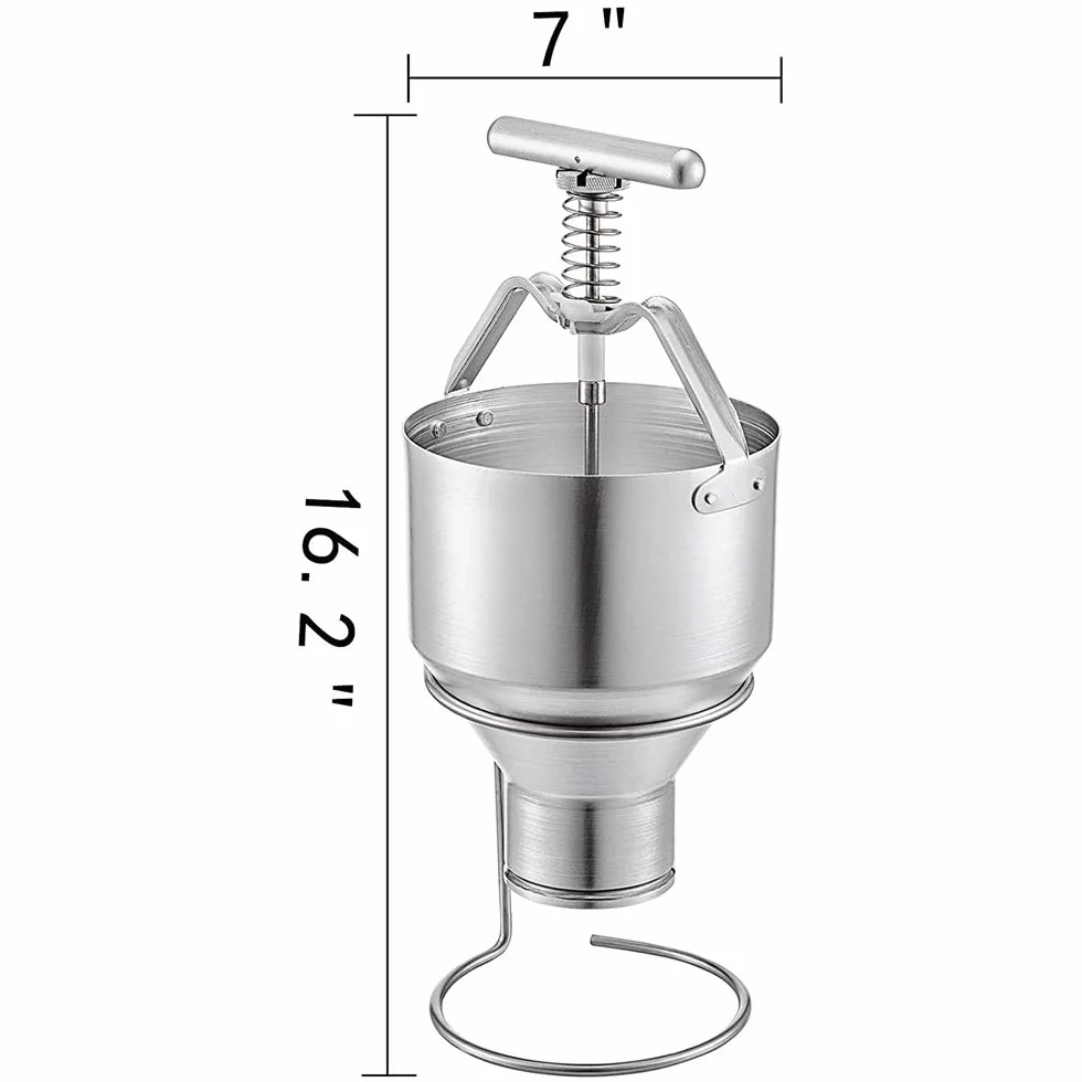 Máquina para hacer donas, dispensador de masa manual ajustable con soporte para hornear en casa y comercial