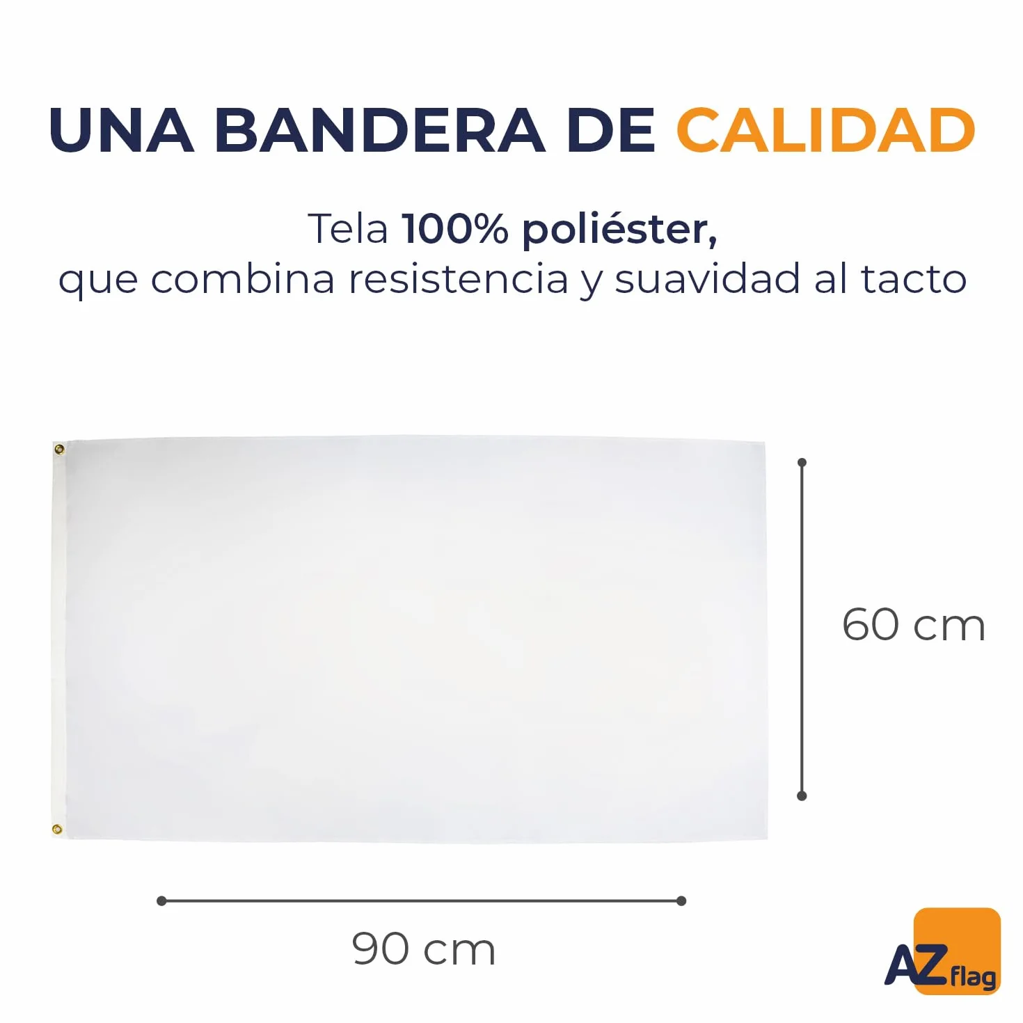 AZ FLAG Bandera Comisario De Pista Blanca 90x60 cm Formula 1 Poliéster Con Ojales de Metal