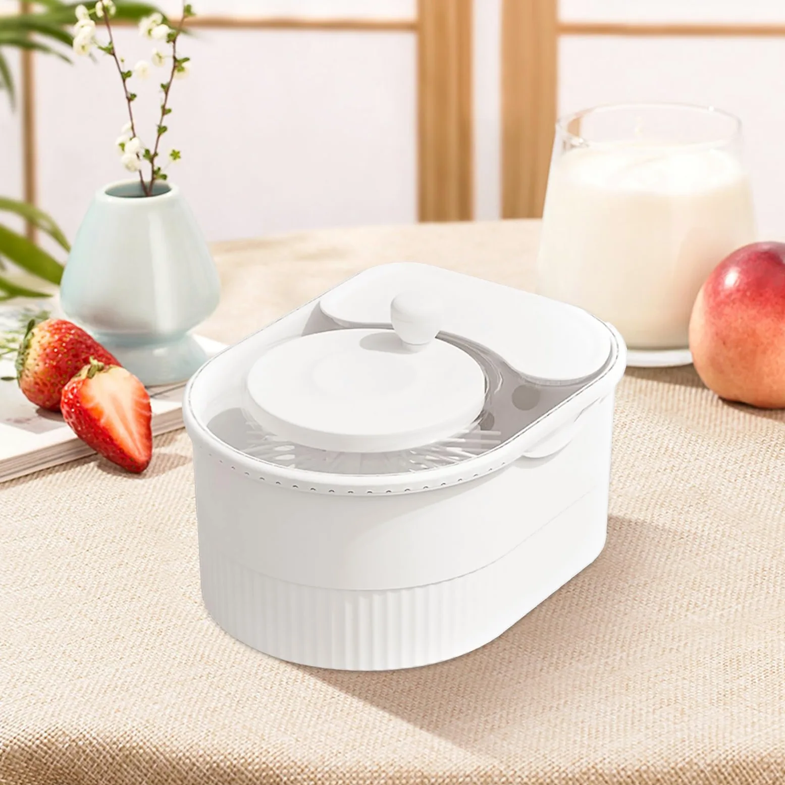 Centrifugadora Limpiadora De Verduras Y Frutas Para Cocina Tapa giratoria | De Frutas Con Tapa Para Tomate Patata Pimiento Pepino Zanahoria Lechuga Uvas Cerezas Ensalada Piña