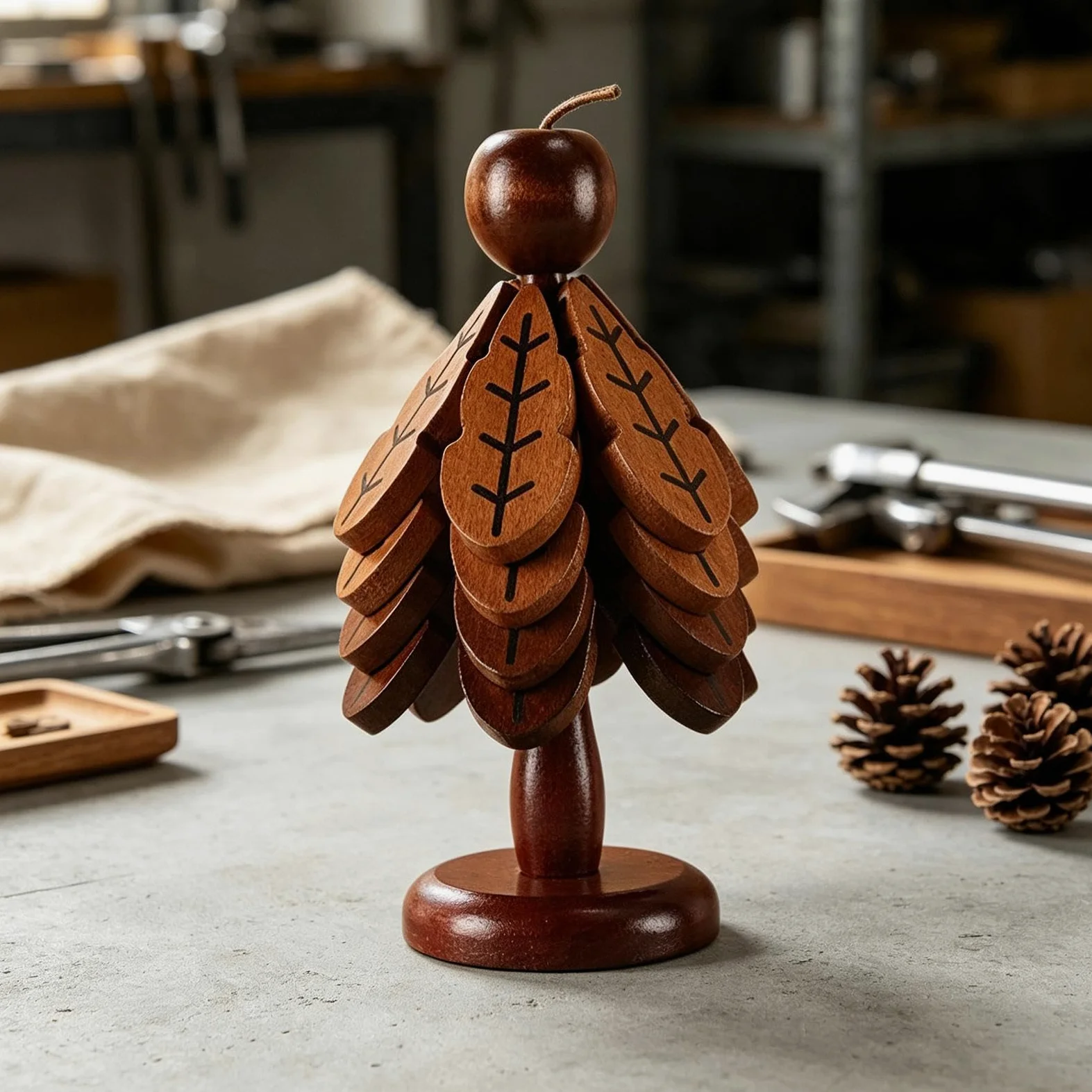 Árbol Salvamanteles De Madera Posavasos Navideños Antideslizantes | Salvamanteles De Árbol Para Mesas De Centro, Platos Calientes, Ollas, Sartenes, Tazones, Bebidas, Teteras, Cocina