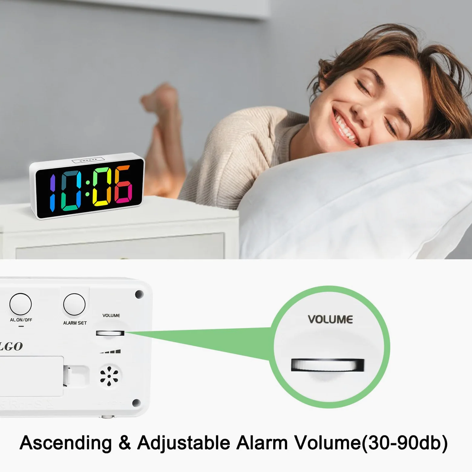 Welgo Alarm Clocks 7in x 1.5in x 3in