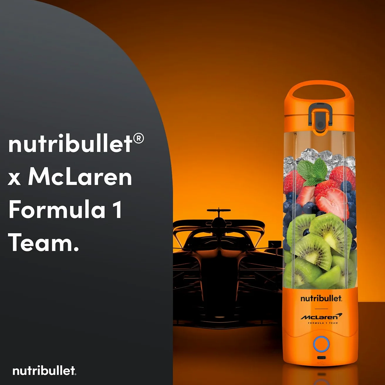 nutribullet Licuadora portátil McLaren (gris y papaya)