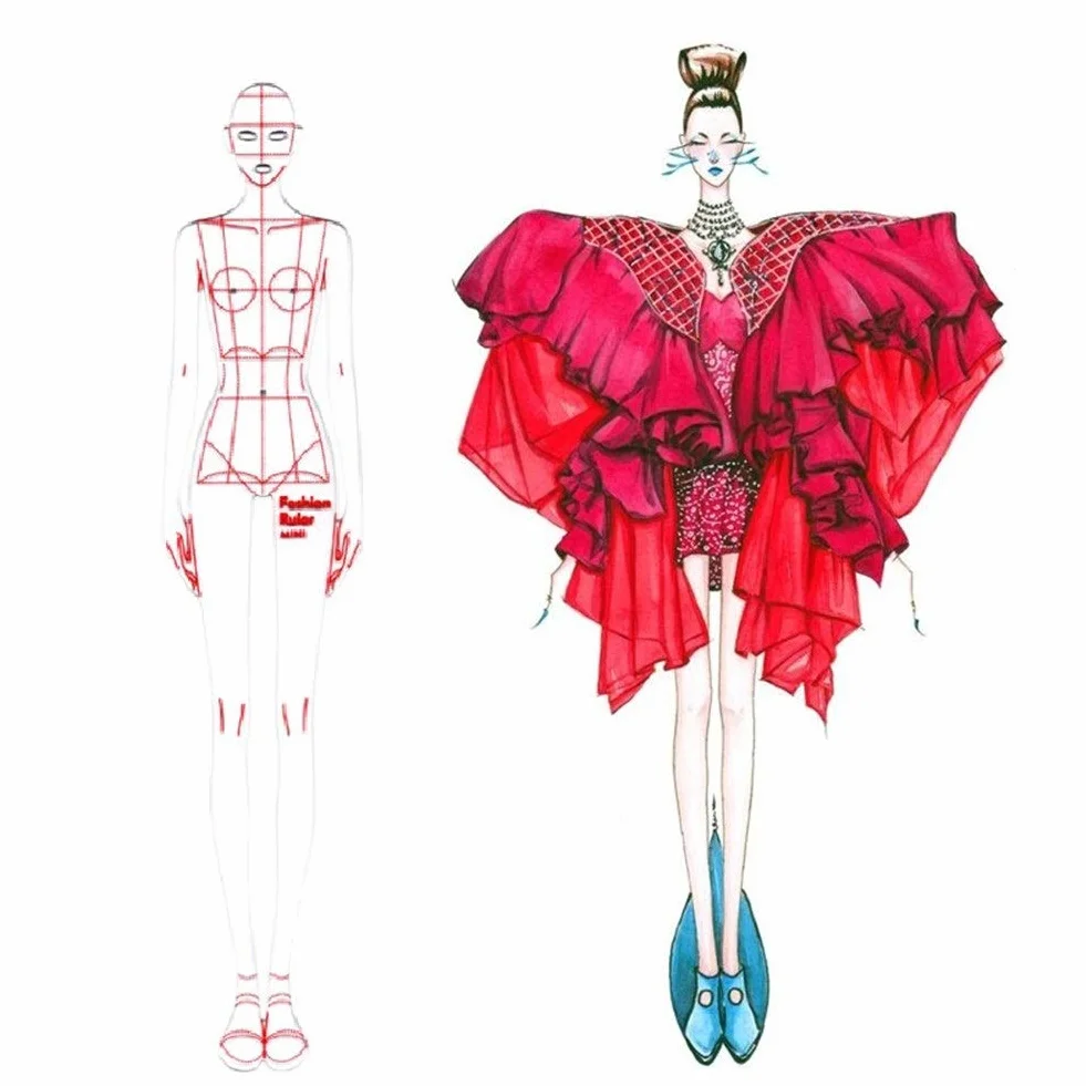 Regla MéTrica de PláStico, Plantilla de Moda Regla Mujer Humano Dinámica Curva Francesa Ropa Humanoide Patrón de Medición Reglas de Curva Francesa para Costura Reglas de Costura