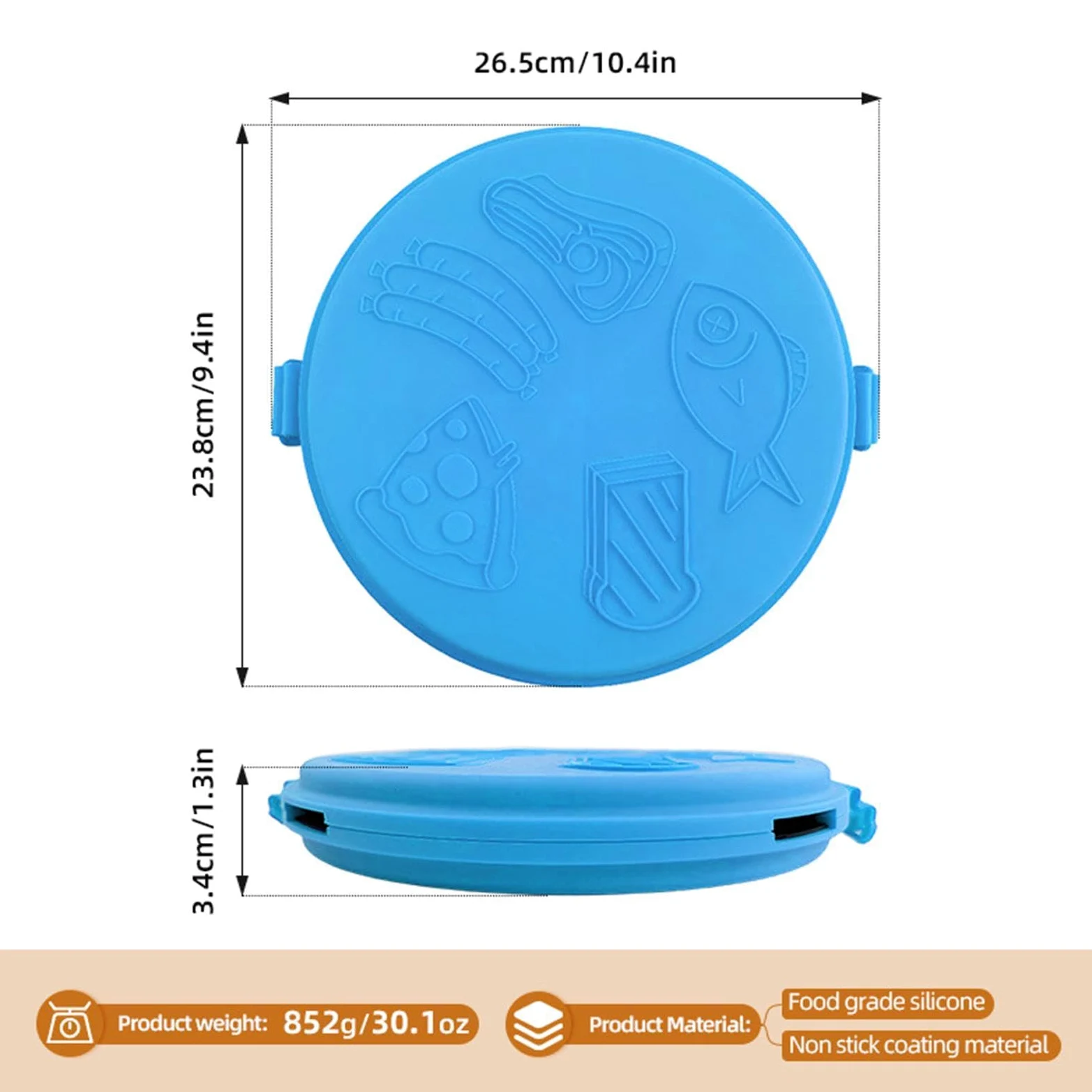 Bandeja para hornear sándwiches en microondas Plancha de calentamiento | Tostador de pan para microondas para Horno, Desayunos, Cocina y Residencia Universitaria