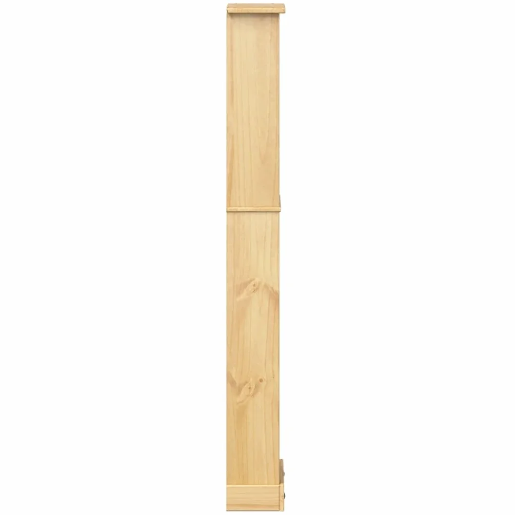 Estantería de madera maciza de pino con soporte de pared - Estantería decorativa con espacio de almacenamiento para libros, revistas y artículos decorativos en diseño rústico