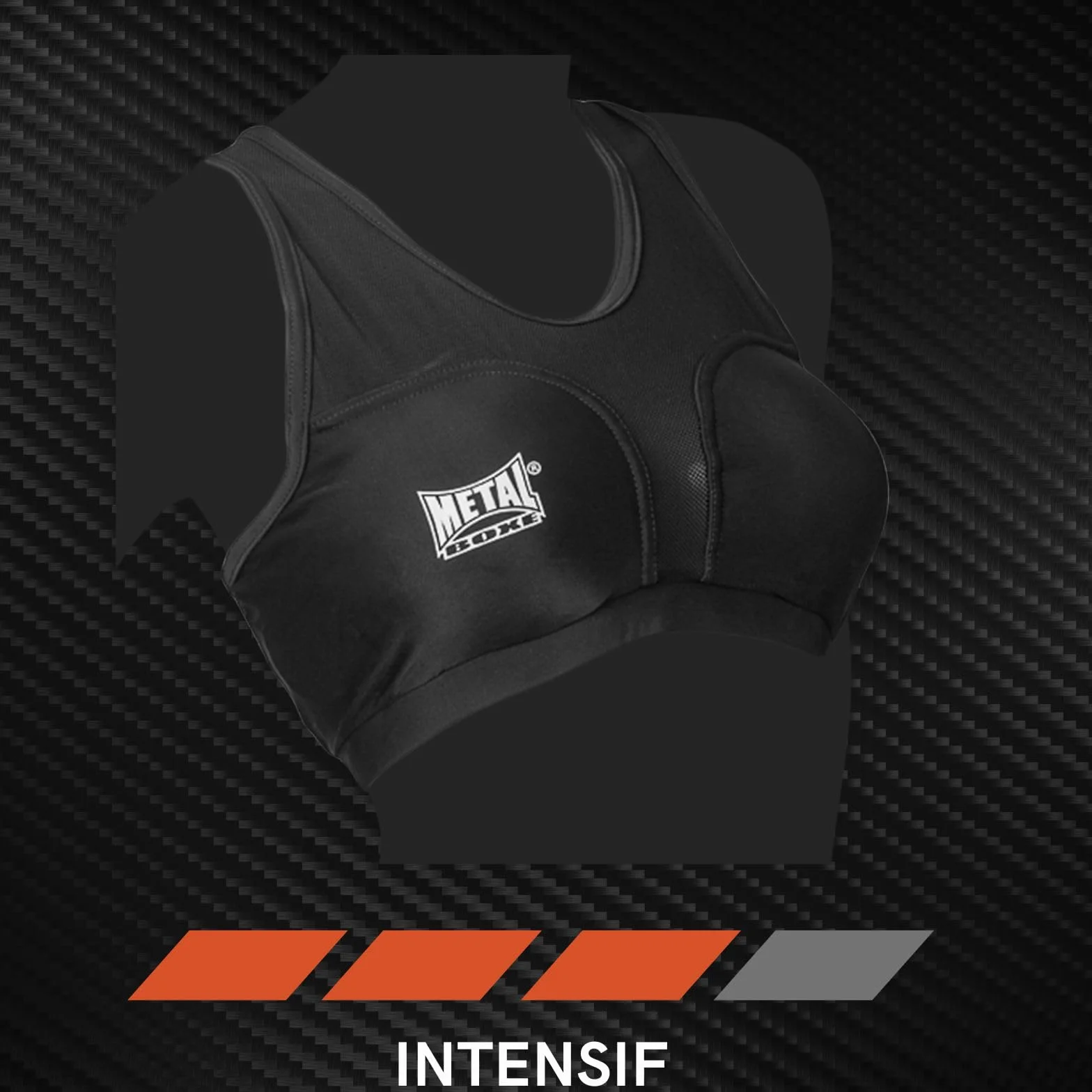 Metal Boxe Brassiere con Carcasas para el Pecho Mujer