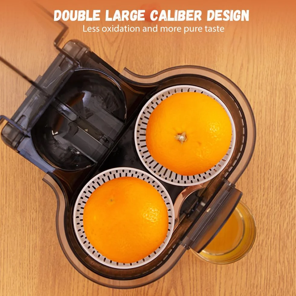 Prensa de cítricos eléctricos, 100 W Presor Cítrico Eléctrico (Gris) | Doble Cabeza y Cortador Juicer Naranja Máquina,Jugo de Fruta De Naranja Automático,Lavavajillas Lavadoras