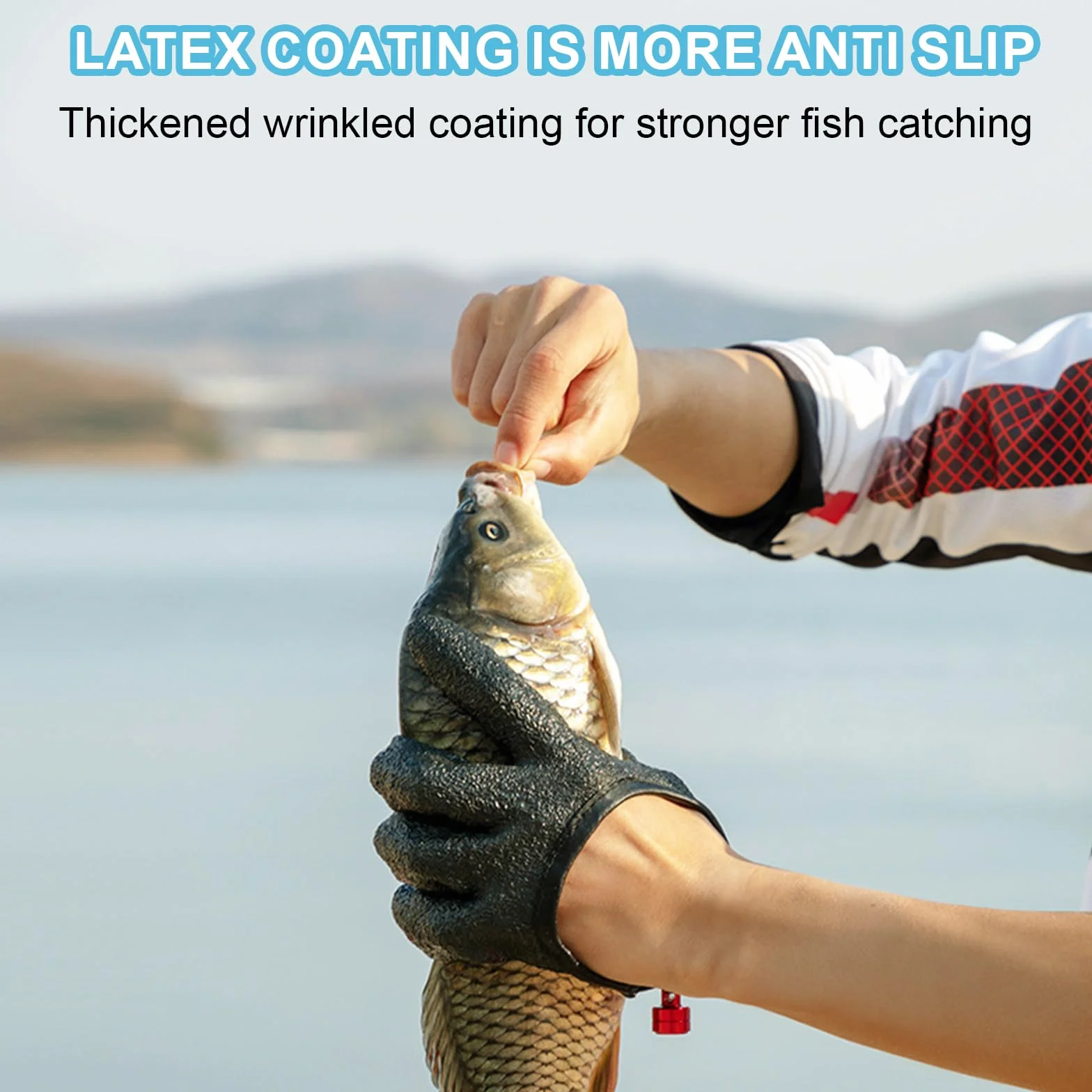 Guantes de Pesca Impermeables Anticortes con Cierre Magnético 2 Piezas