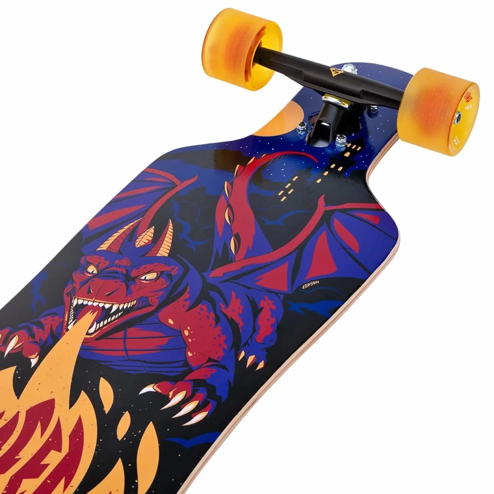 Bahamut Longboard Drop Through Freeride 39" Maple Curve Ejes Reverse Kingpin Ruedas 70 mm