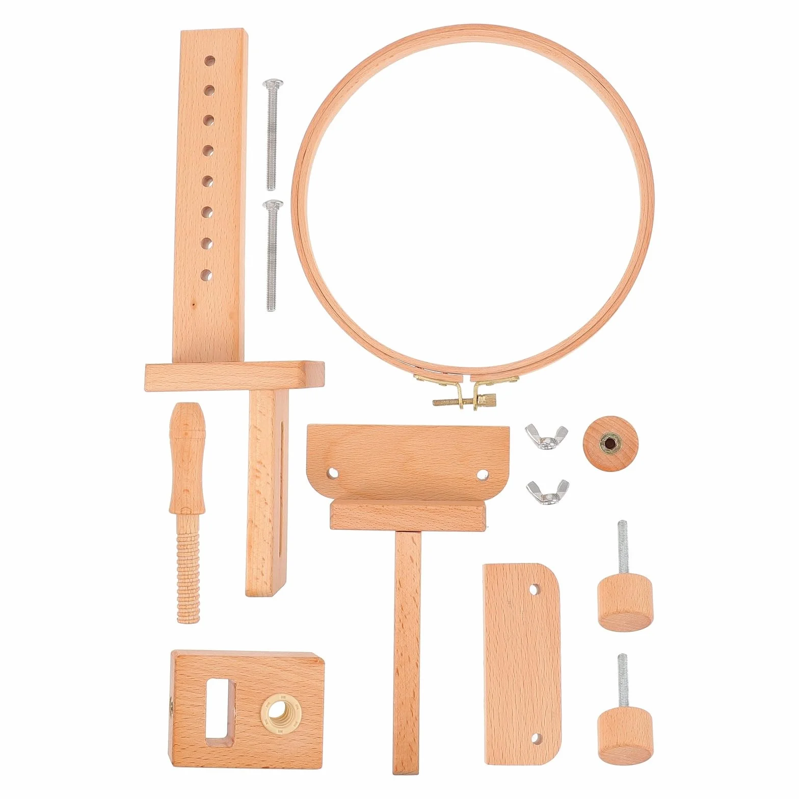 Healeved Bastidor de Bordado de Madera y Sencillo para Punto de Cruz Rotación 360 Adecuado para Manualidades
