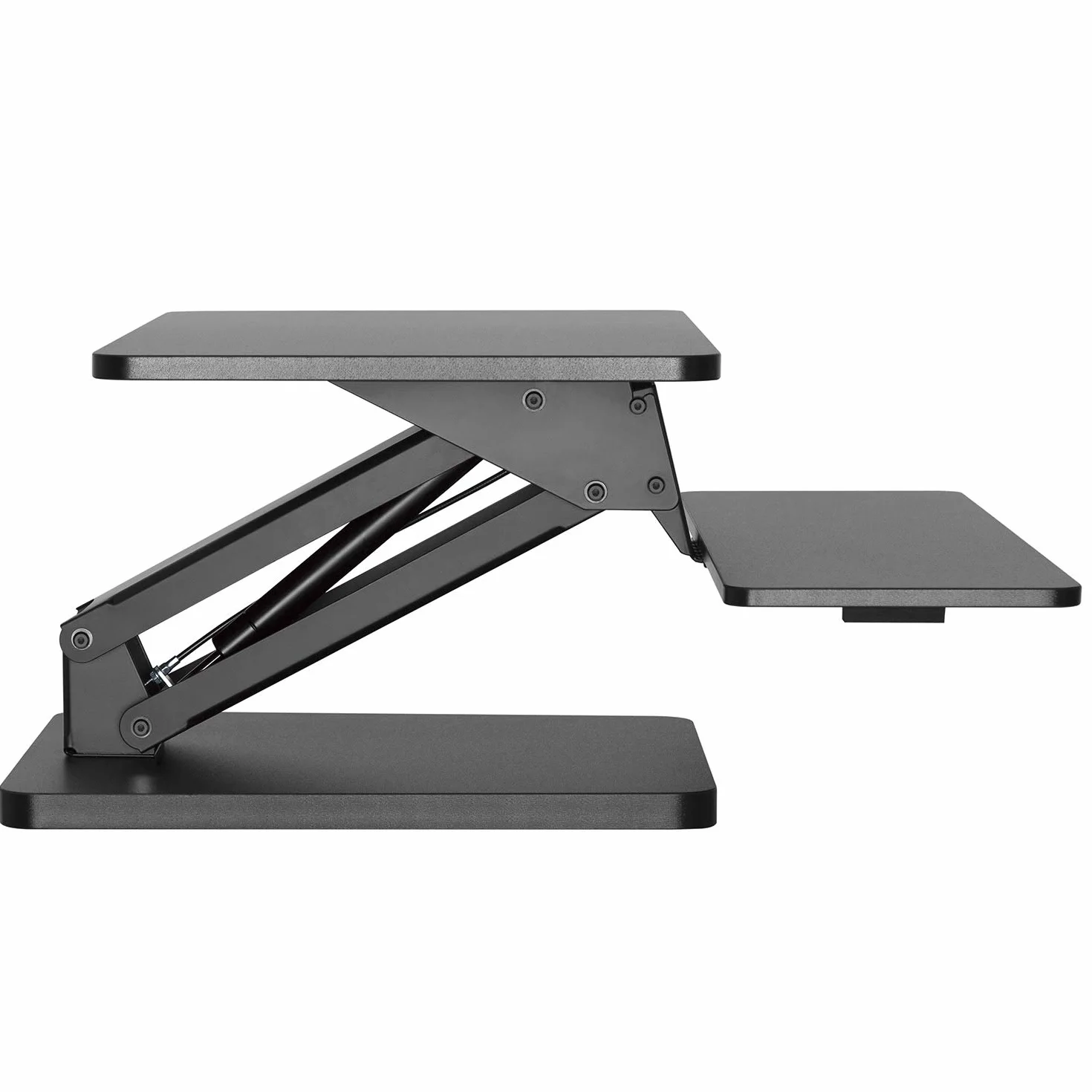 Maclean MC882 Base para Teclado y Monitor / Ordenador Portátil con Ajuste de Altura, Negro