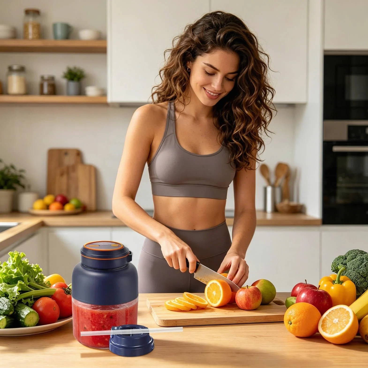 Batidora Licuadora Portátil Vaso Mezclador Eléctrico Inalámbrico Personal | Licuadora Portátil Personal Para Batidos Café Bebidas Comida Viaje Gimnasio Cocina Playa Pícnic Camping Mesa Hog