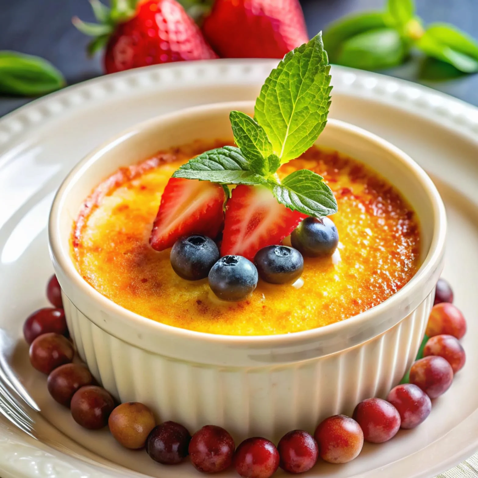 Woobroo Juego de 6 Ramequines de Cerámica para Horno | Para Postres Soufflé, Flan y Crème Brûlée | 9cm 200ml | Blancos | Flaneras Individuales
