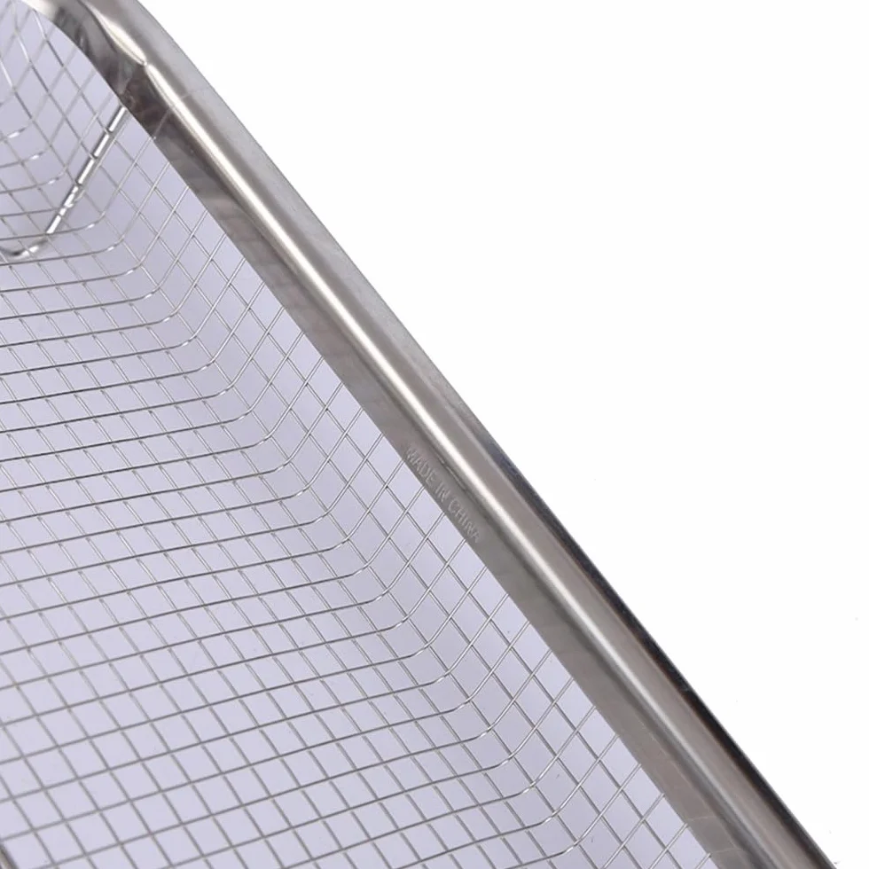 Cesta para freidora Cesta de freír cuadrada acero inoxidable for pepitas y escurrimientos