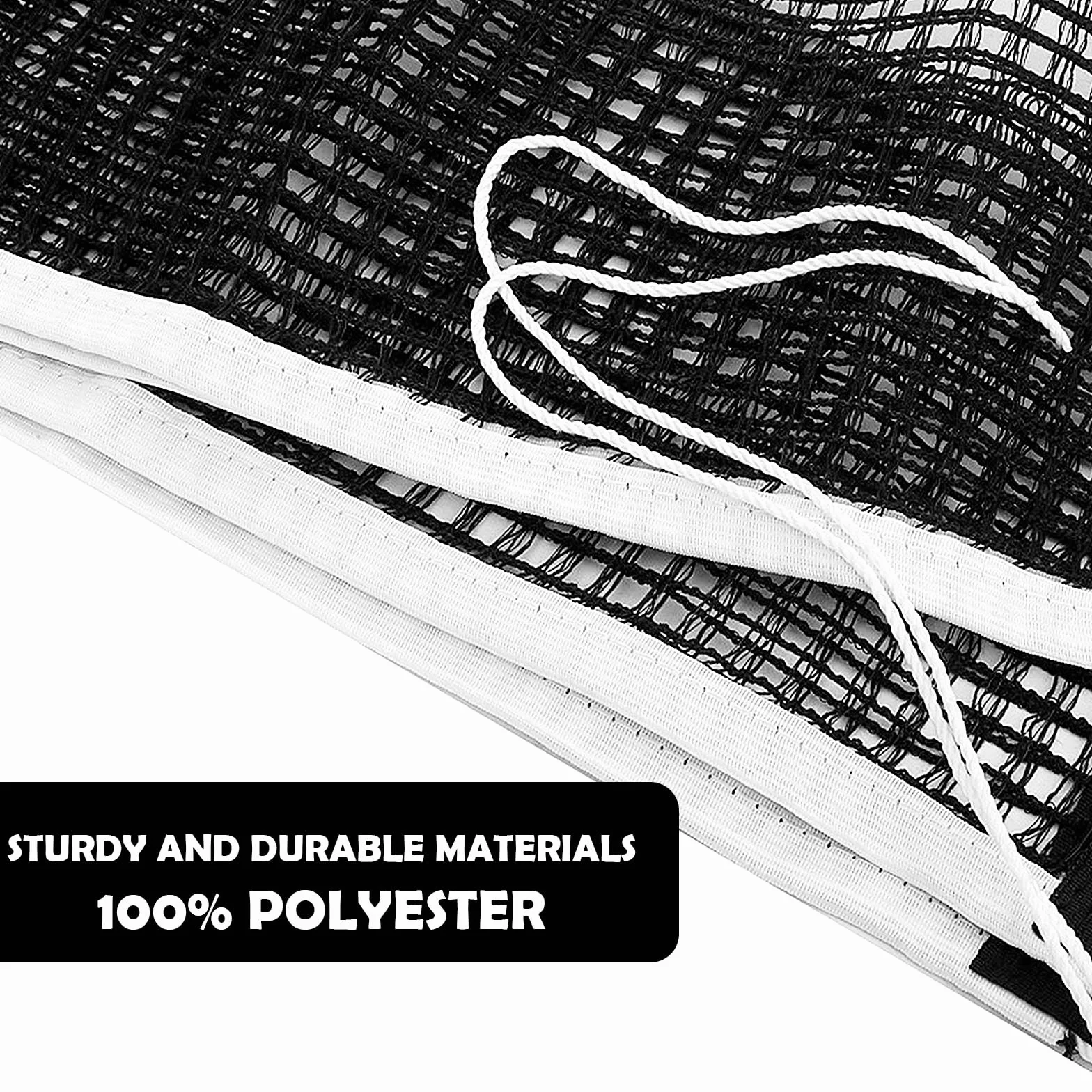Red de Tenis de Mesa de Reemplazo 180cm Plegable Impermeable Poliéster Negro 2 Piezas