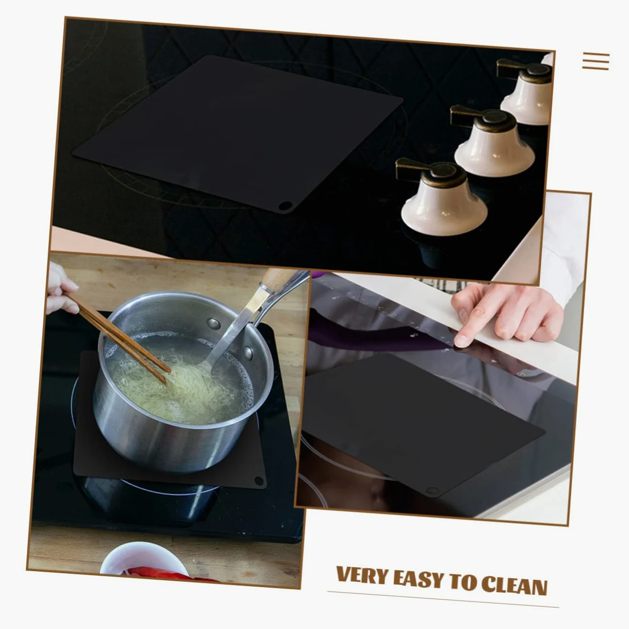 HANABASS 10piezas Protector De Inducción De Silicona y Antideslizante para Cocinas y Superficies Fácil De Limpiar