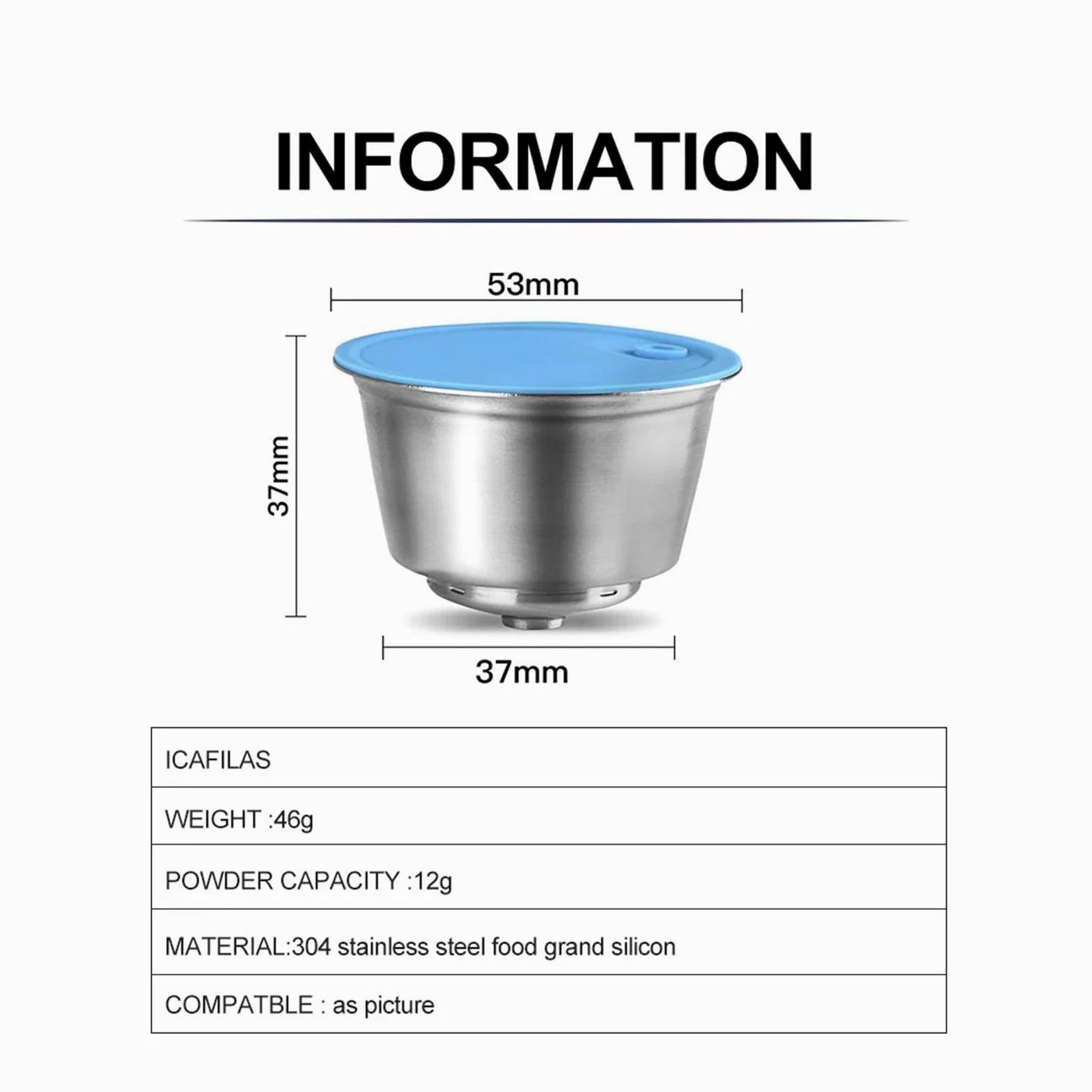 Compatible Con Cápsulas De Café Reutilizables Dolce Gusto, Compatible Con Nescafé, Filtro De Café Recargable Picolo XS De Acero Inoxidable(2pcs pod 2pcs lid)