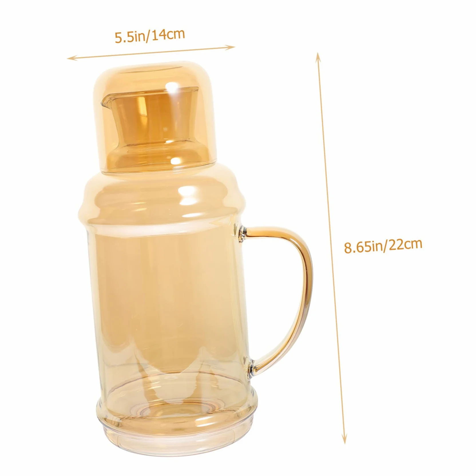Ciieeo Jarra de Agua Fría Hogar Recipiente de Vidrio para Té Helado Jarra de Agua Práctica Mesita de Noche