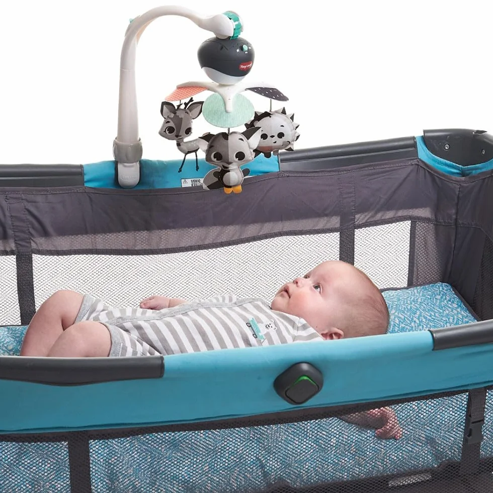 Tiny Love Take-Along-Mobile, Movil Cuna Bebe Musical 3 en 1, 0+ Meses, Movil Bebe Silla de Paseo, Móvil Musical Portátil, 3 Conectores, 5 Melodías, 30 Min de Música Continua, Magical Tales