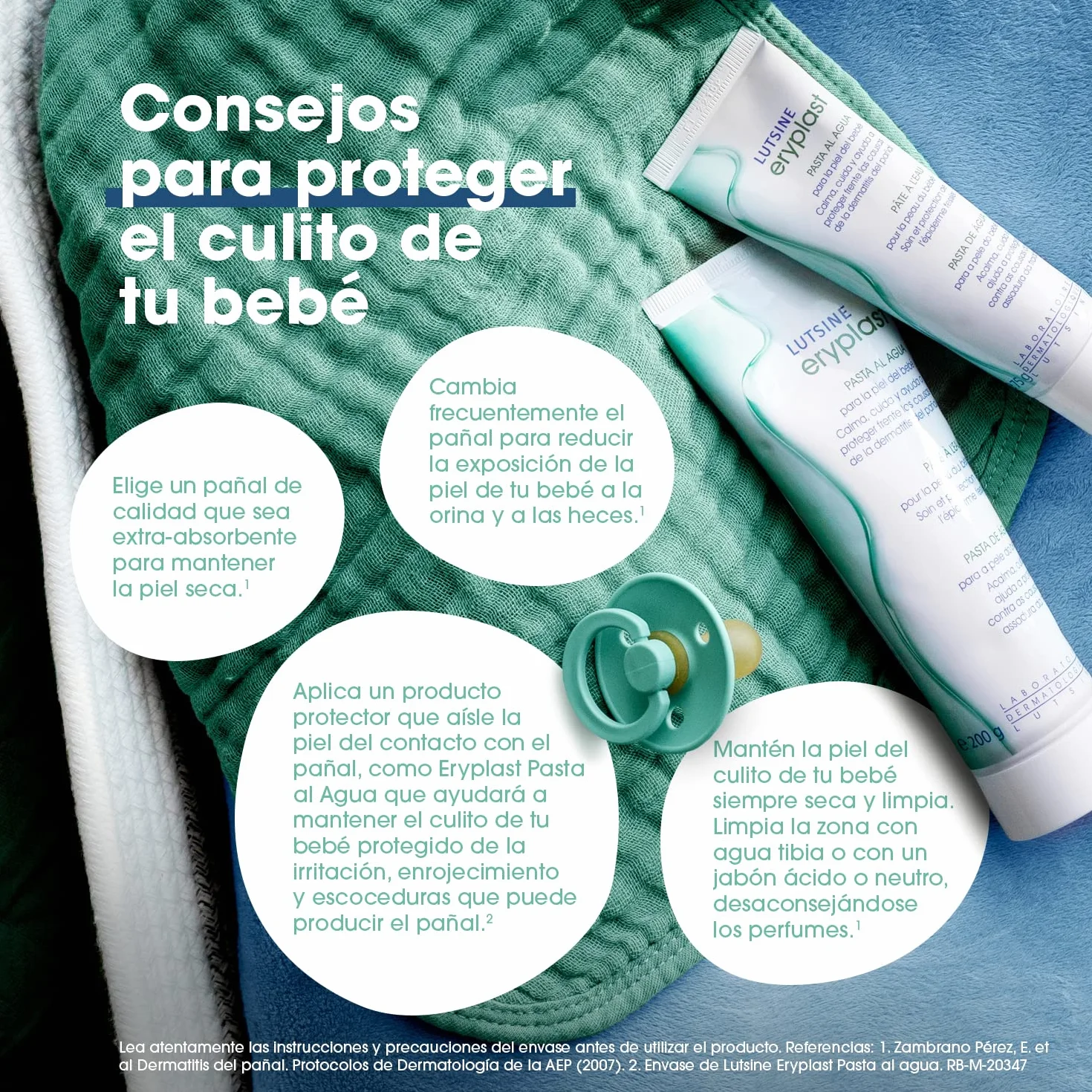 Eryplast Pasta al Agua 75 gr Pomada Protectora Crema de Pañal para Bebé Hipoalergénico Sin Perfume