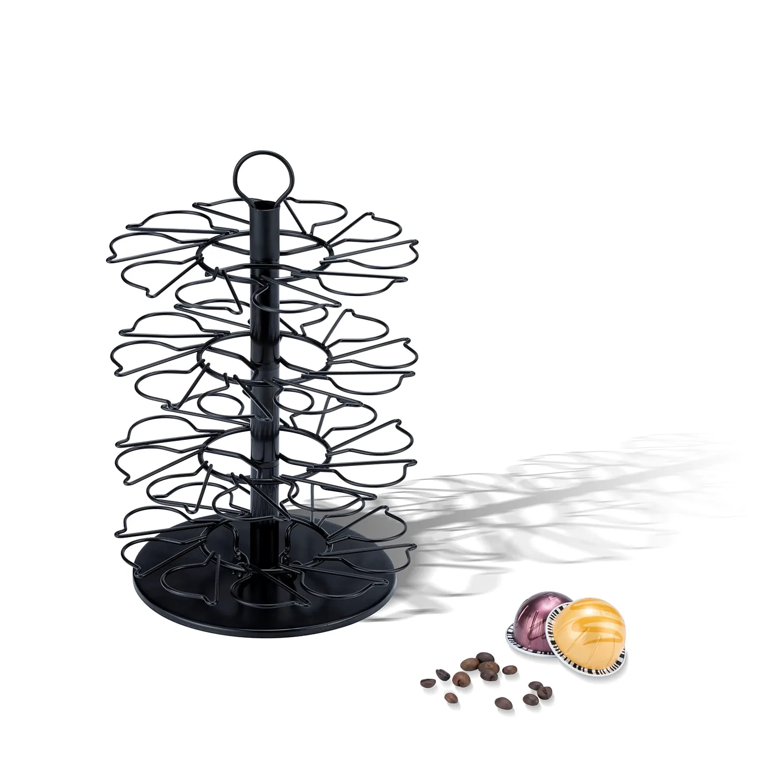 Soporte para cápsulas de café Nespresso con 4 niveles DIY para almacenamiento de cápsulas Vertuoline (capacidad de 40 cápsulas)