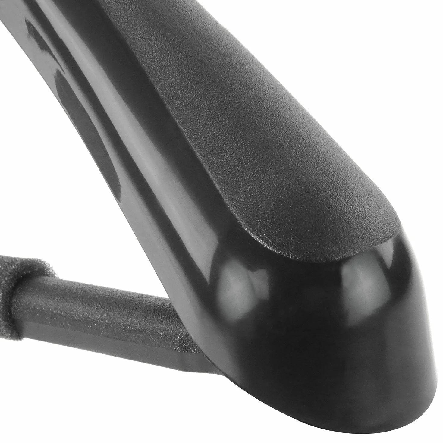 Hangerworld 10 Perchas 42cm para Trajes Plástico Negro Barra y Hombros Anchos Antideslizantes