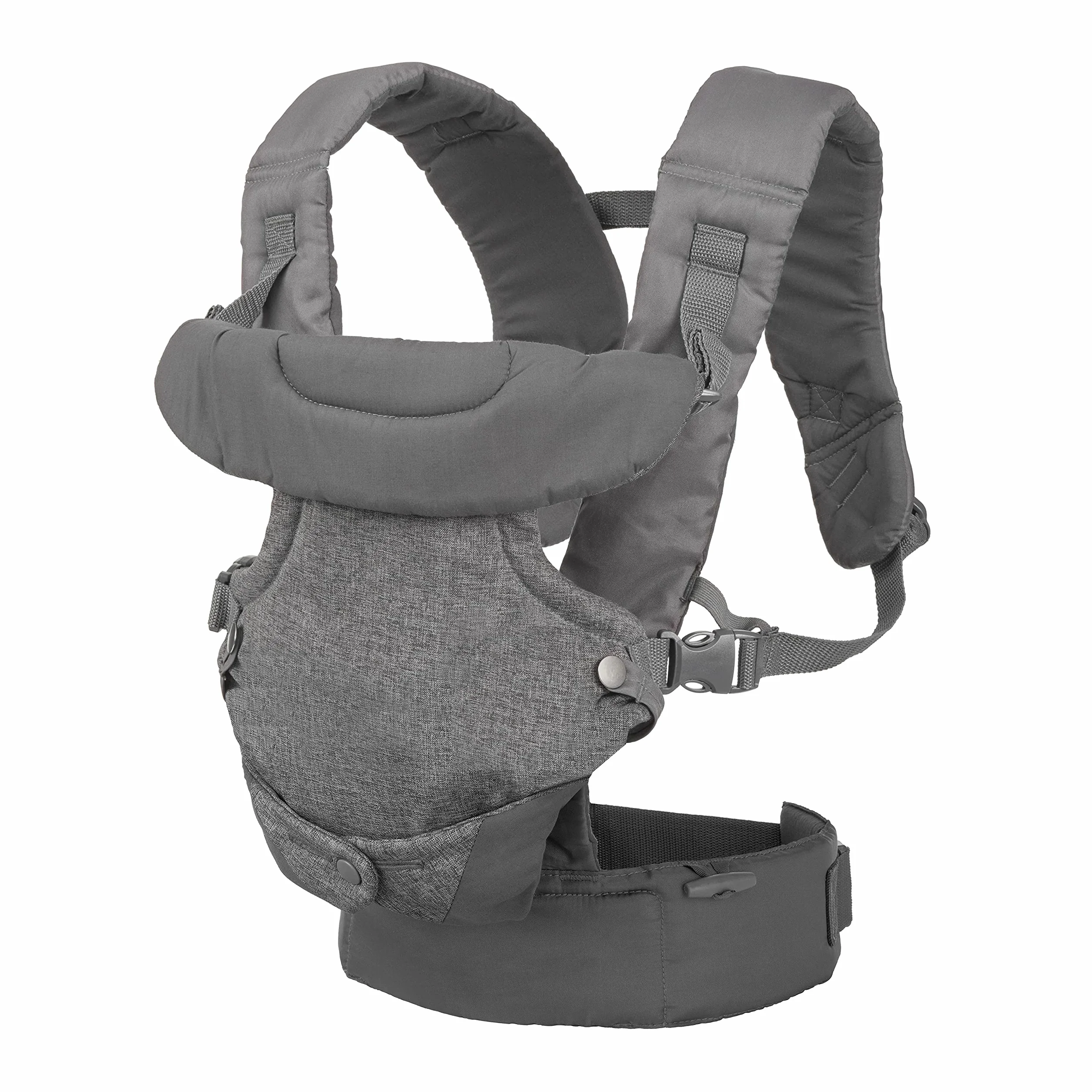 Infantino Mochila Portabebé Flip Advanced 4-en-1 Ergonómica Convertible Gris 3,6-14,5 kg