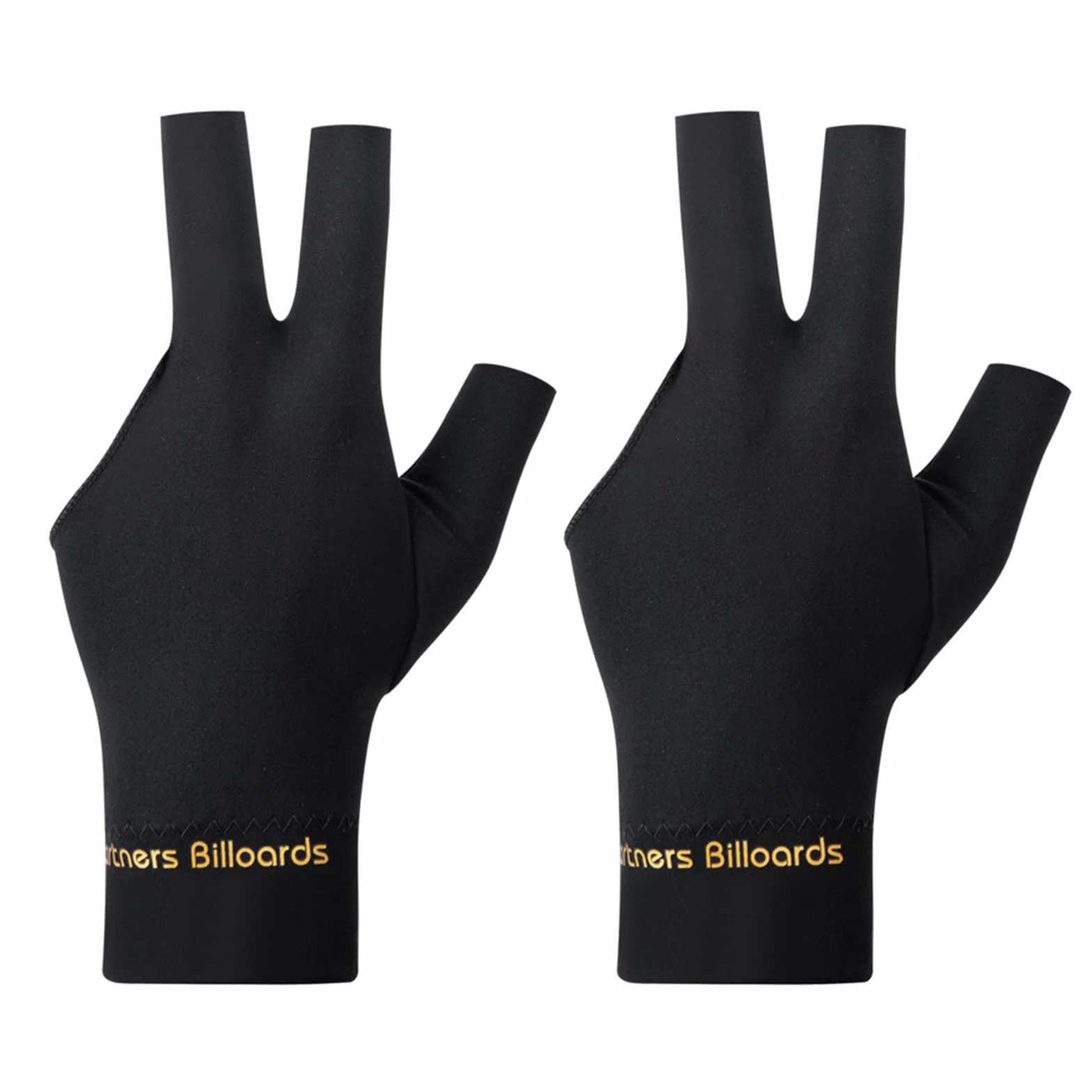 Tokaneit Guantes de Billar Antideslizantes,Guante de Taco de Tres Dedos,Guante de Billar Universal de Tres Dedos,Guantes Elásticos Transpirables,Unisex,por Las Manos Izquierda y Derecha 2 Piezas